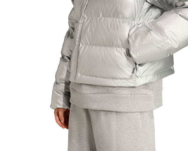 Adidas W Holiday D Jkt Kadın Günlük Mont JM9197 Gri görsel 4