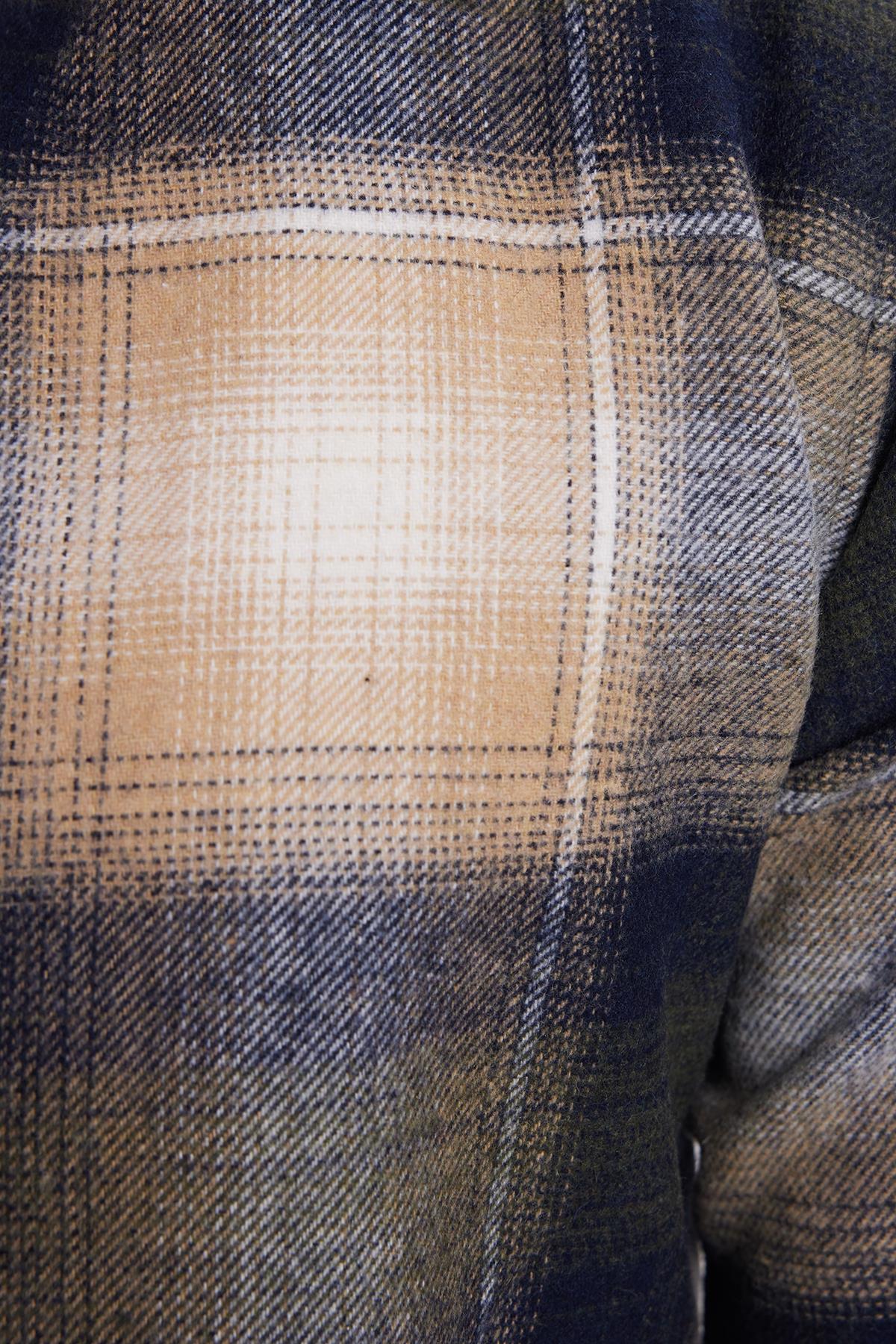 TUDORS Erkek Slim Fit Dar Kesim Kareli Kışlık Oduncu Gömlek görsel 5