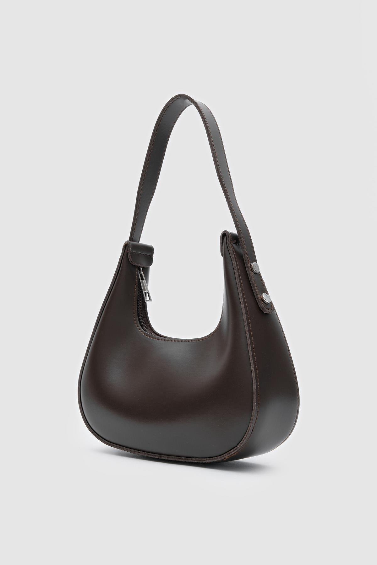 Shulebags Gisou Baget Çanta Acı Kahve görsel 2