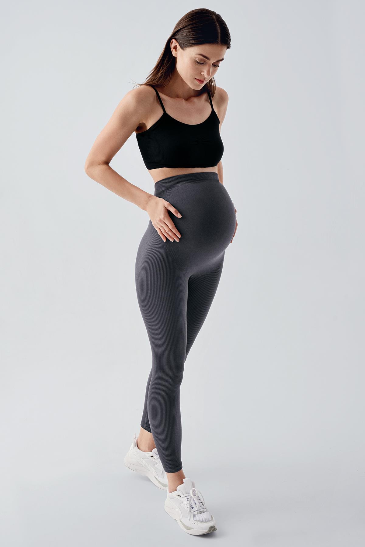 Artış Seamless (Dikişsiz) Fitilli Yüksek Bel Toparlayıcı Ekstra Esnek Spor Hamile Tayt 26FS2