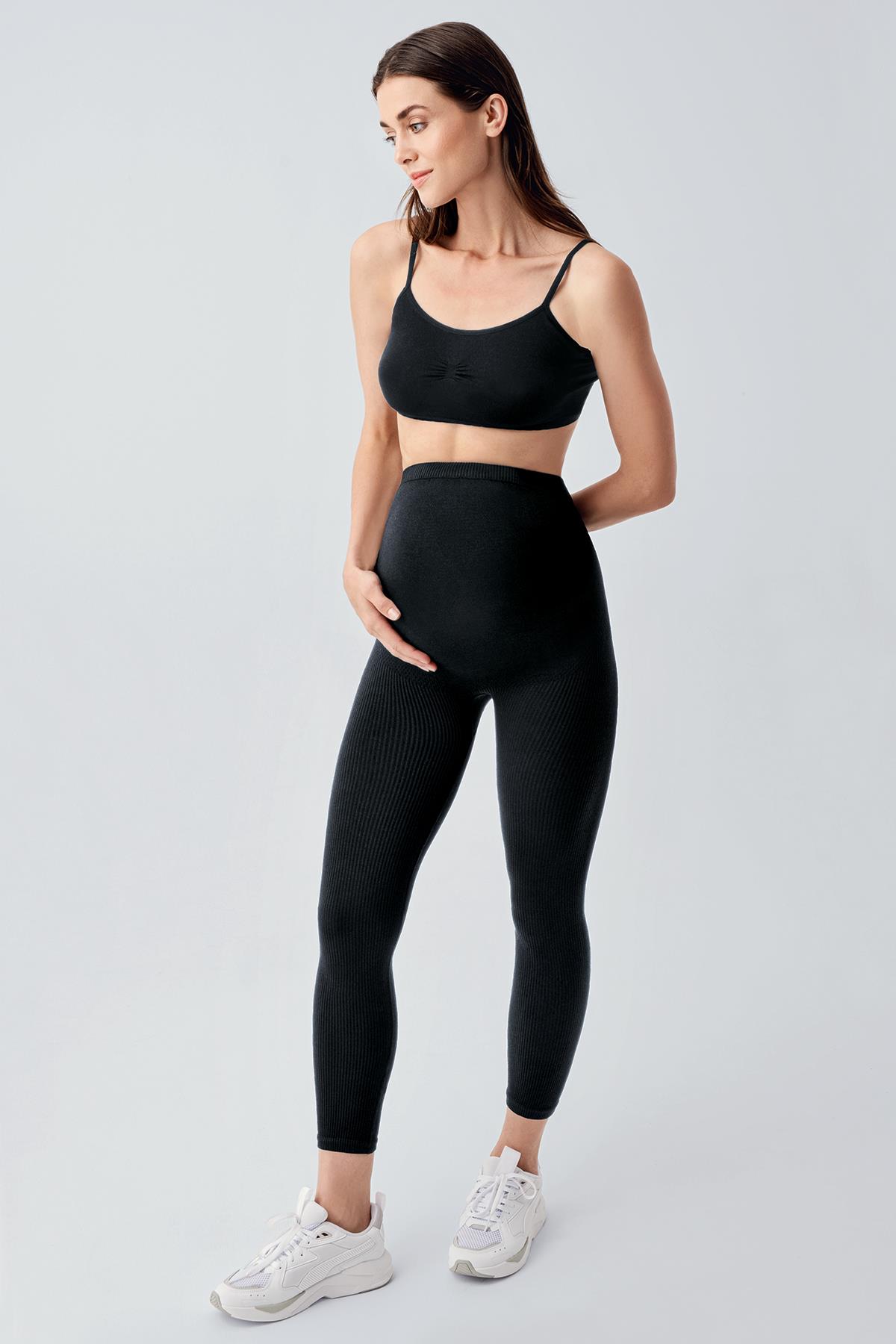 Artış Seamless (Dikişsiz) Fitilli Yüksek Bel Toparlayıcı Ekstra Esnek Spor Hamile Tayt 26FS2