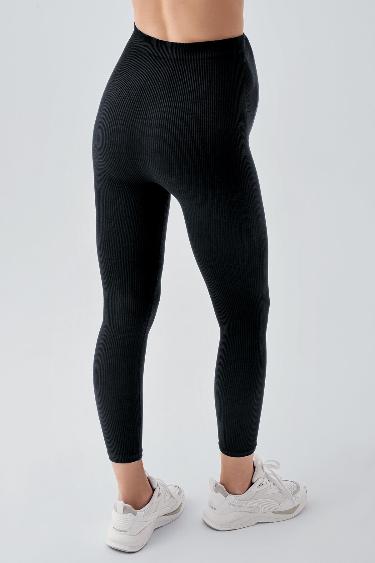 Artış Seamless (Dikişsiz) Fitilli Yüksek Bel Toparlayıcı Ekstra Esnek Spor Hamile Tayt 26FS2 görsel 2