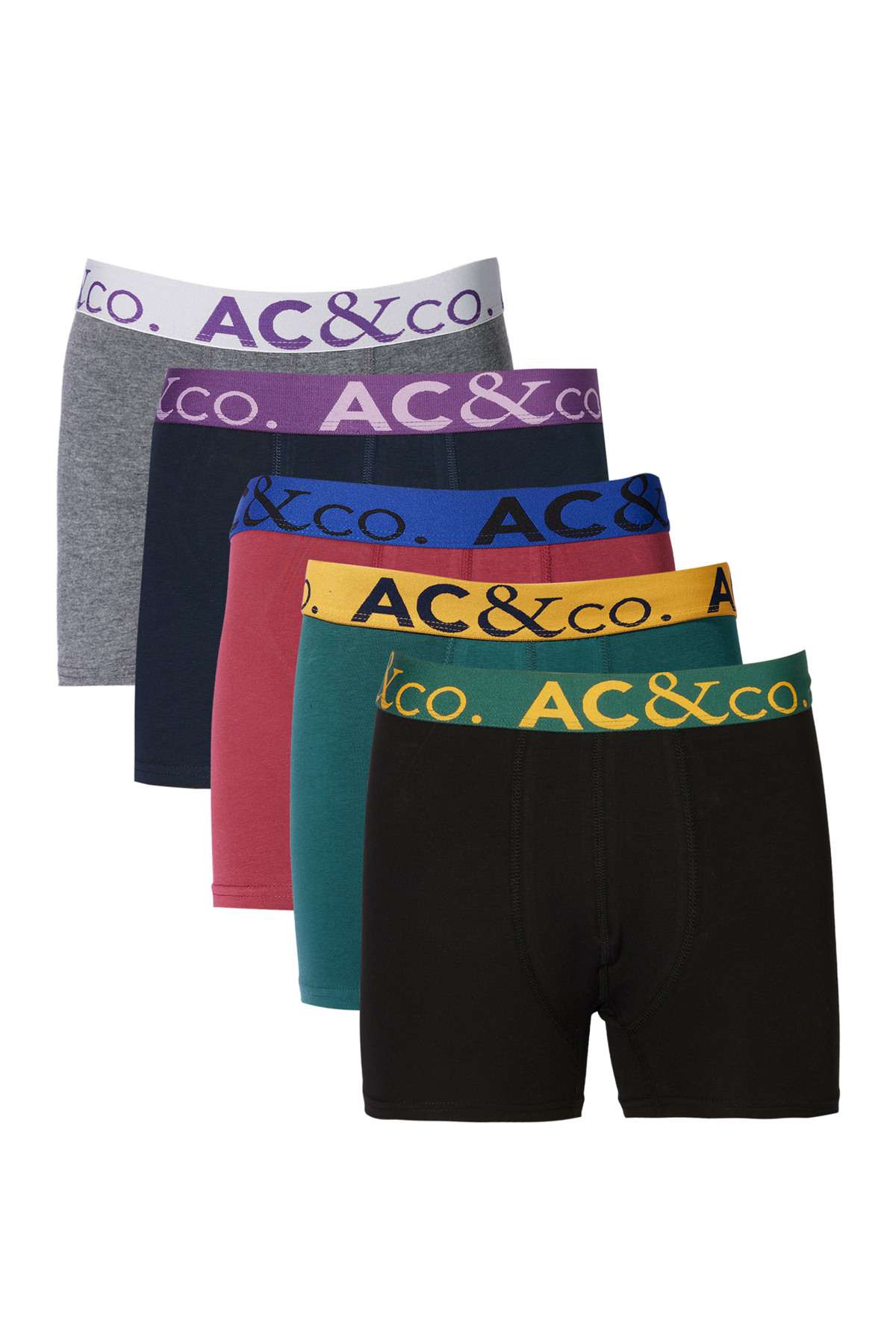 AC&Co / Altınyıldız Classics Erkek Karışık Premium Pamuklu 5'li Paket Esnek Boxer