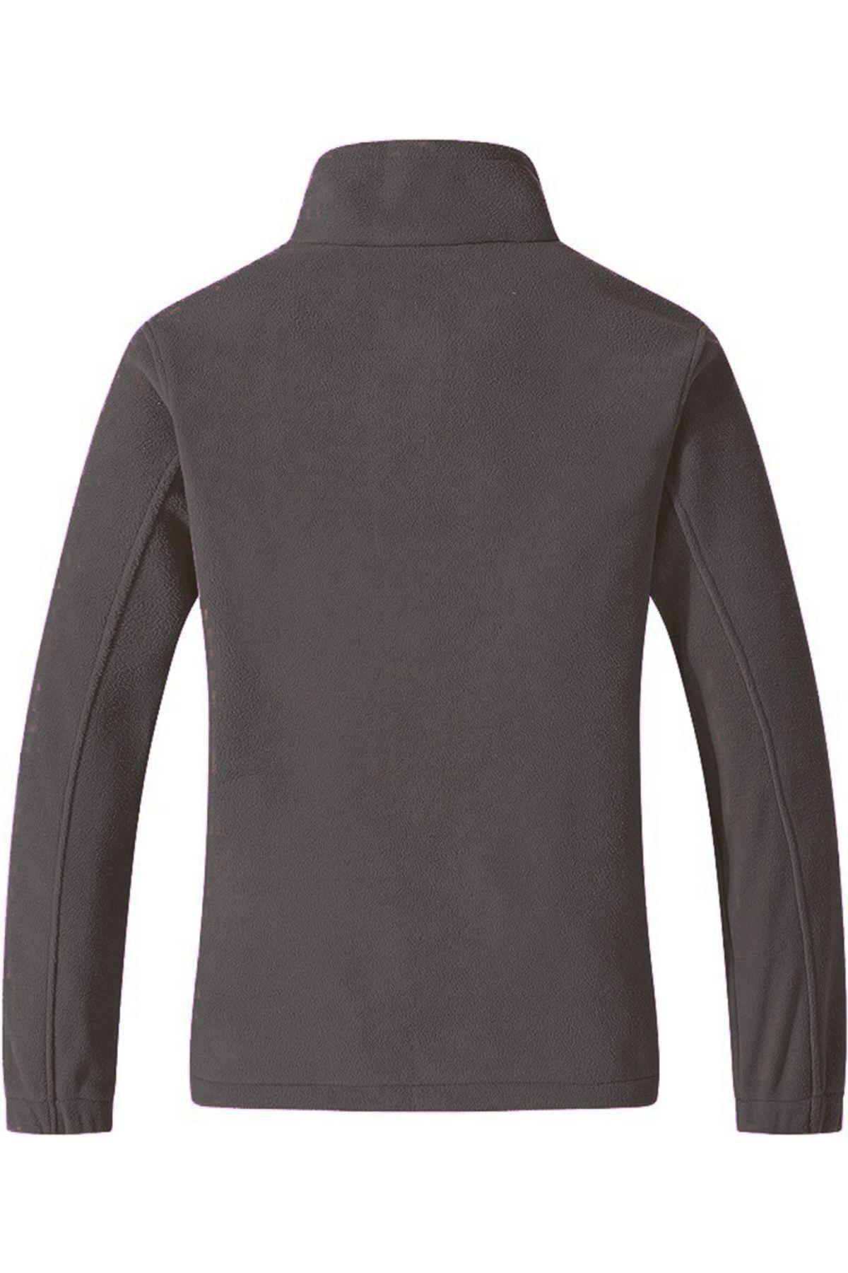 Genius Store Unisex Renkli Tam Polar Erkek Fermuarlı Sweatshirt Hırka görsel 2