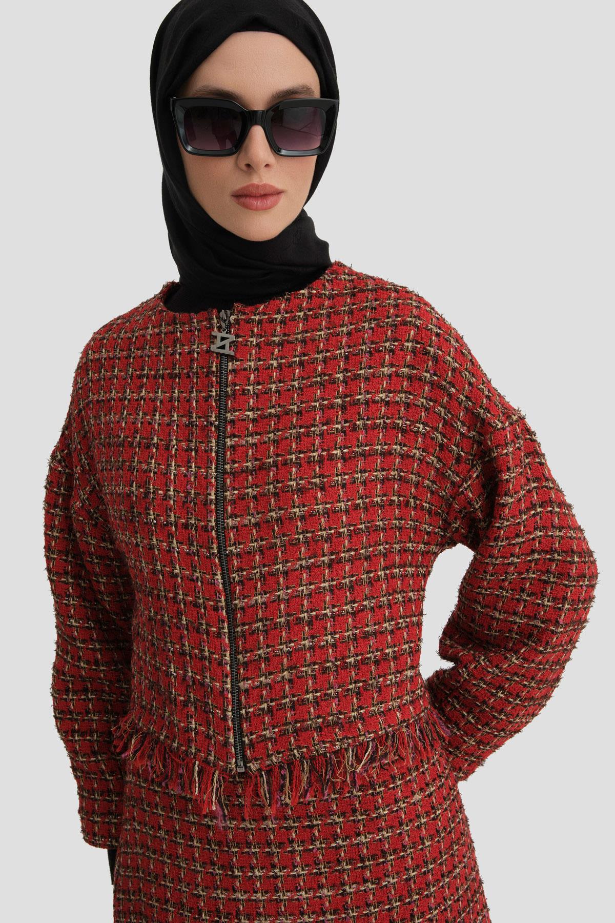 ARMİNE Tüvit Takım 24K6916 Kırmızı görsel 2