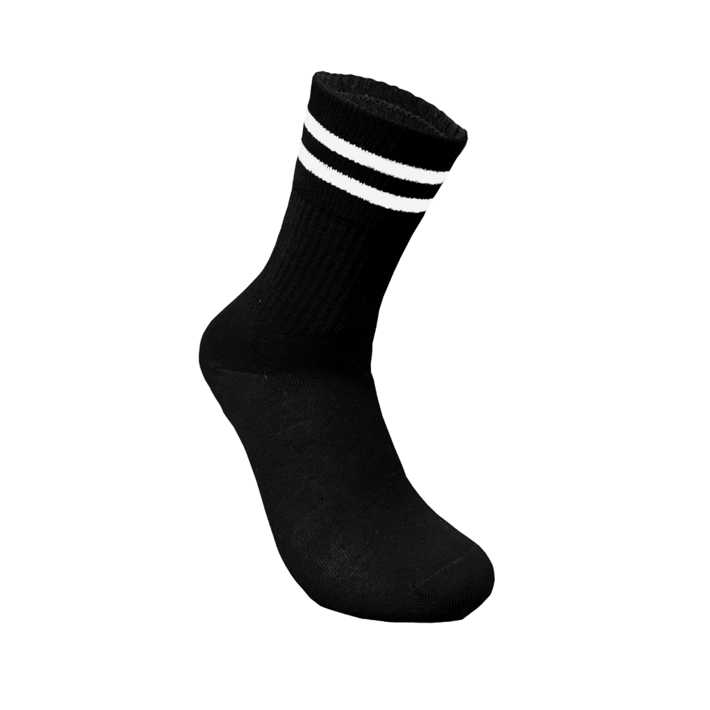 Skadi Mons Tennis 2 Parça Unisex Siyah Soket Çorap görsel 3