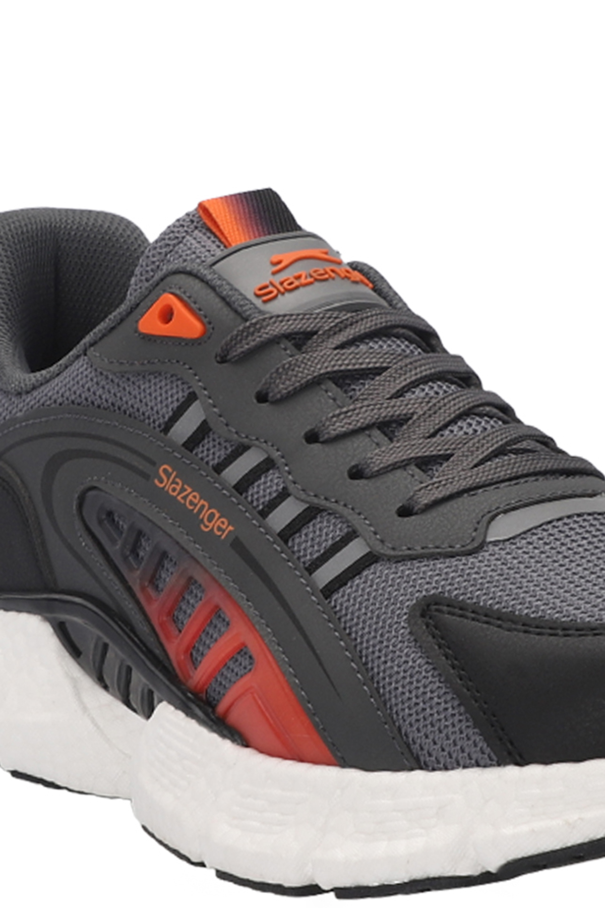 SLAZENGER ZIPLINE Erkek Sneaker Ayakkabı Koyu Gri / Turuncu görsel 4