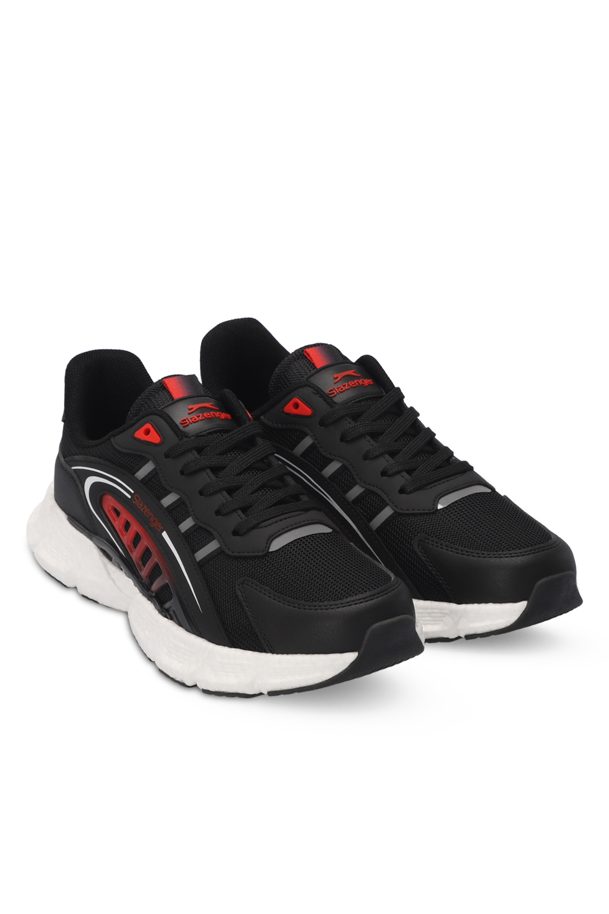 SLAZENGER ZIPLINE Erkek Sneaker Ayakkabı Siyah / Kırmızı görsel 2