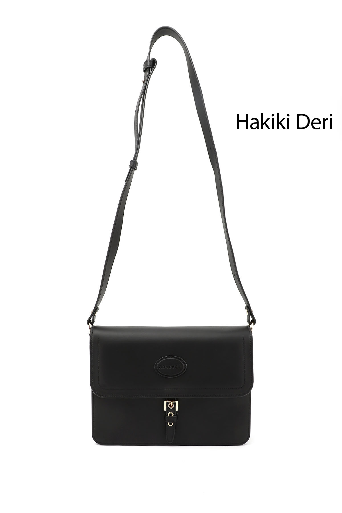 GÖNDERİ(R) Kadın ZÜMRÜT-SİYAH Hakiki Deri Omuz Çantası