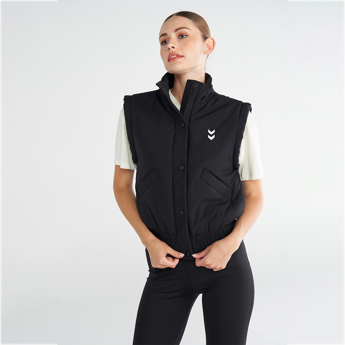 Hummel Care Kadın Siyah Dik Yaka Yelek