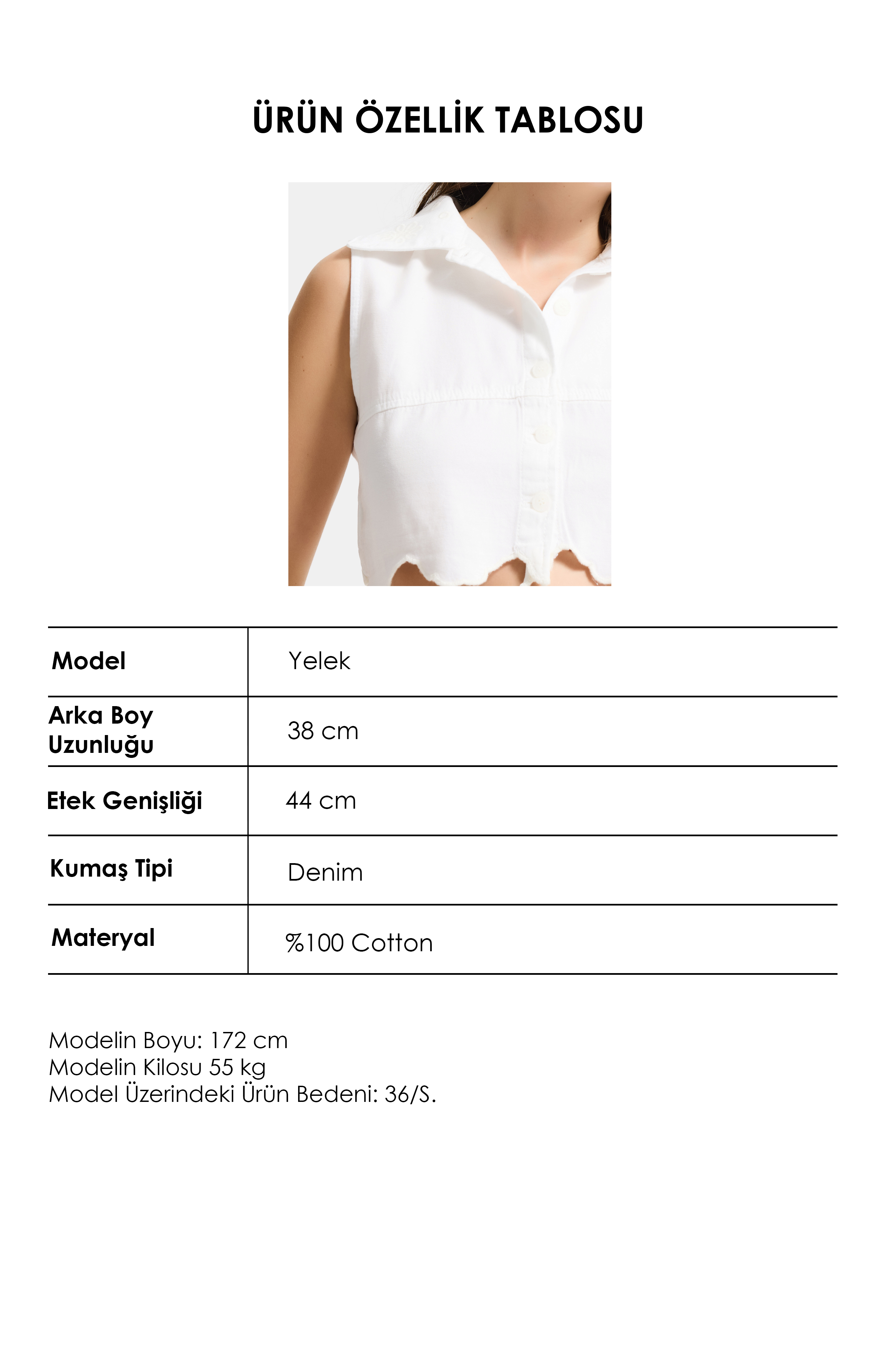 It's Basic Kadın Kırık Beyaz 7s6-101 Crop Fit Dantel Detaylı Tasarım Yelek görsel 5