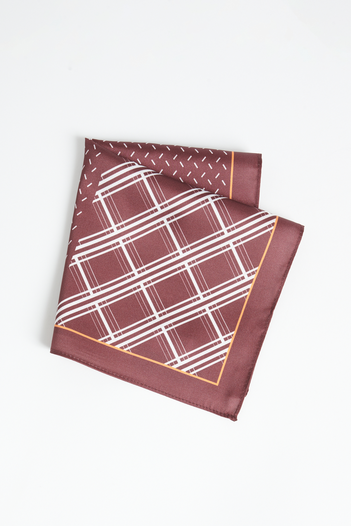 Altınyıldız Classics Erkek Bordo-Beyaz Desenli Mendil