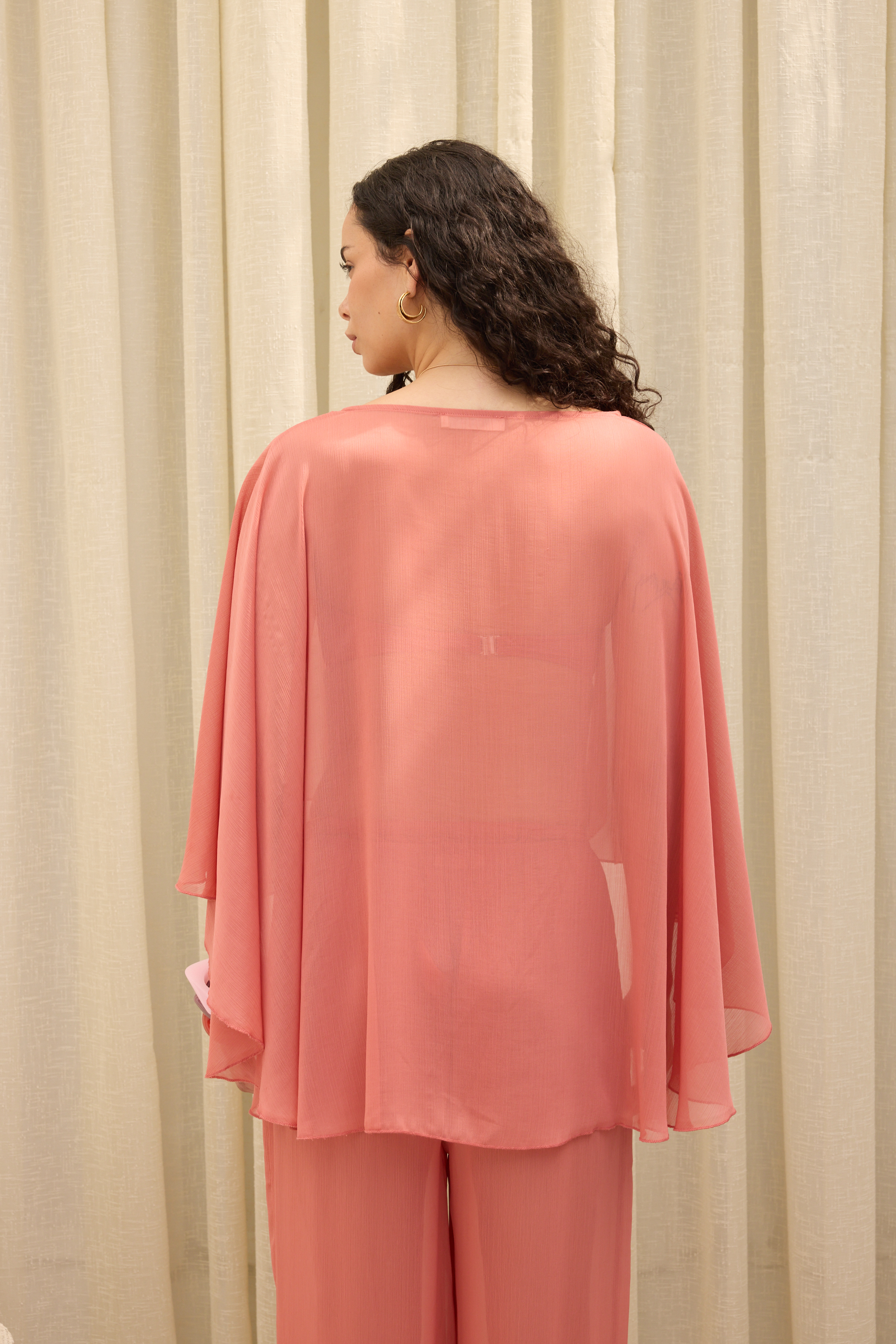 Bohemai Charm Salaş Tarçın Crop Pantolon Takım görsel 4