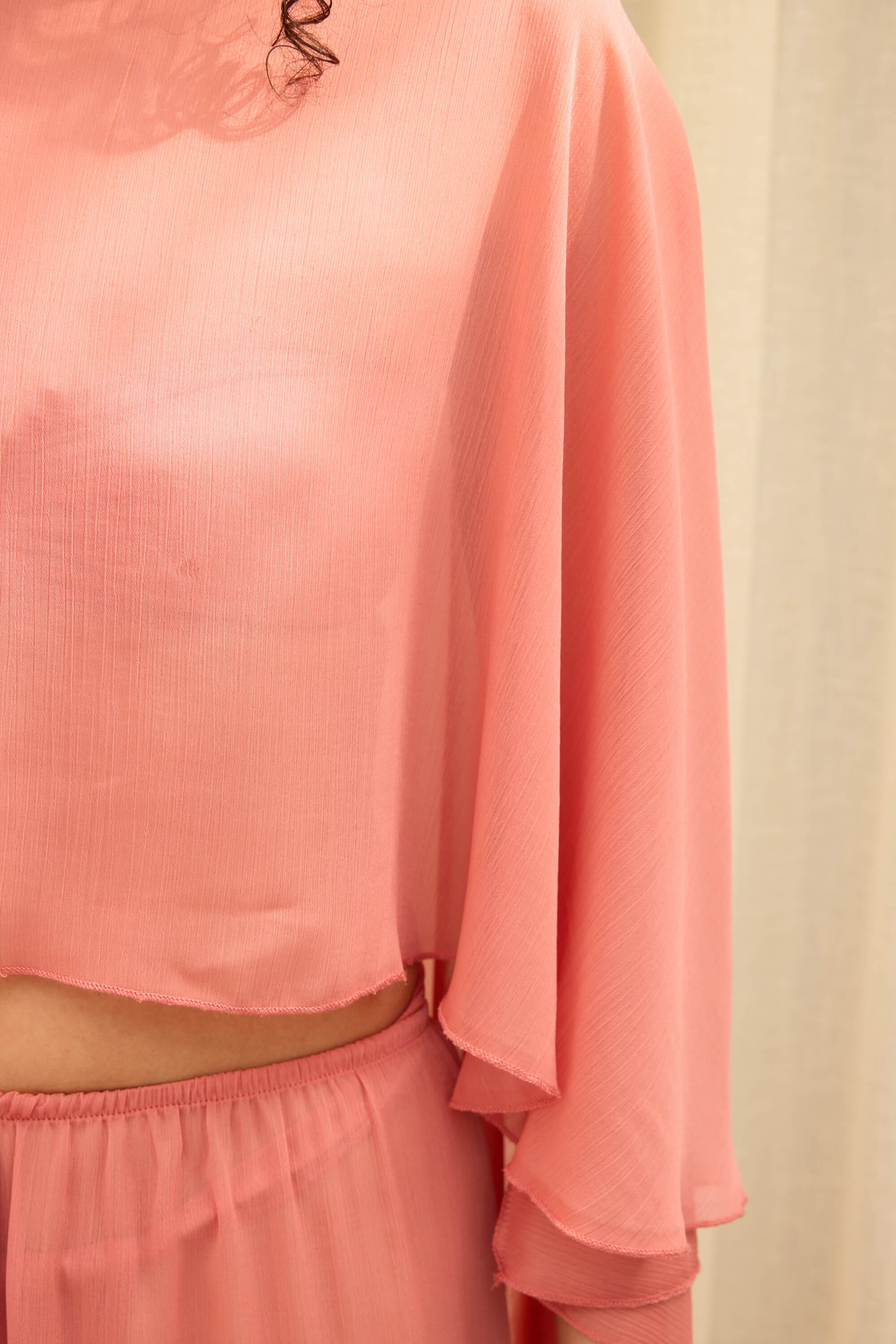 Bohemai Charm Salaş Tarçın Crop Pantolon Takım görsel 7