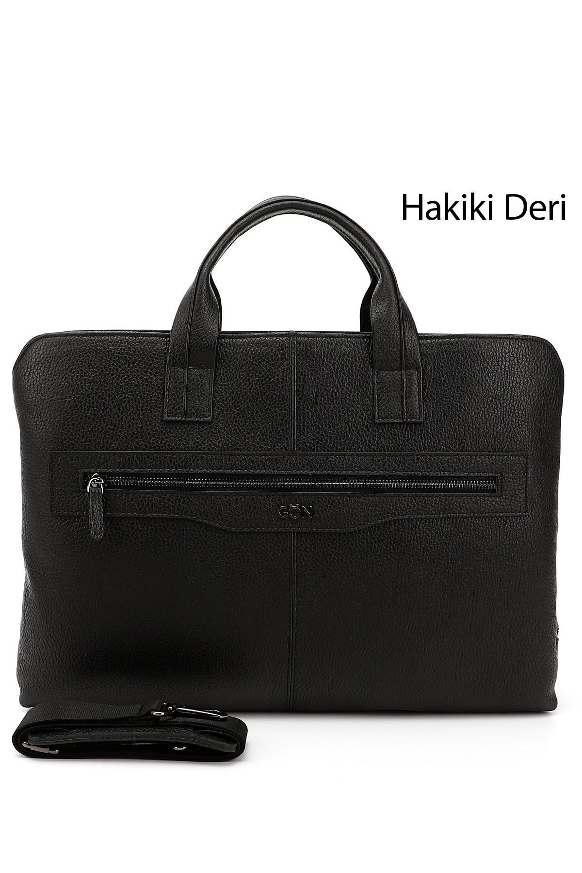 GÖNDERİ(R) Unisex ZÜMRÜT-SİYAH Hakiki Deri Notebook Ve Evrak Çantası