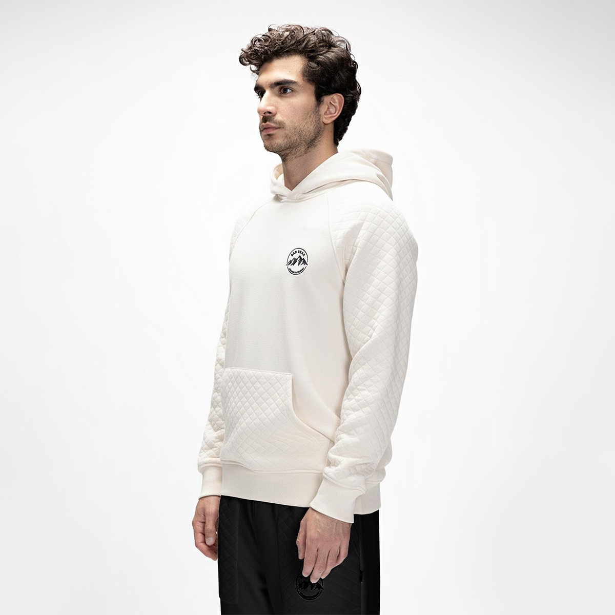Bad Bear Grass Erkek Ekru Kapüşonlu Sweatshirt görsel 2