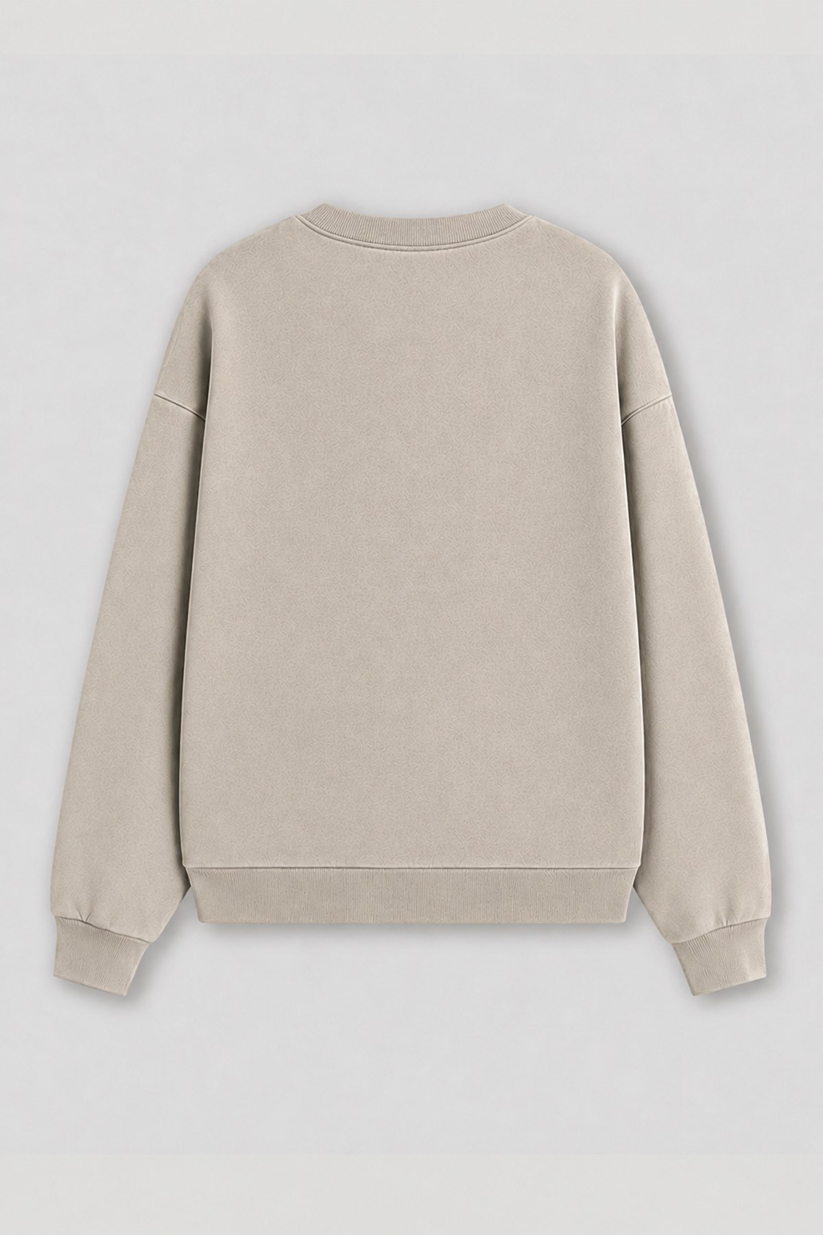 Monila Kadın Premium Kumaş 3 İplik Şardonlu Kuzu Kulağı Baskılı Sweatshirt görsel 2