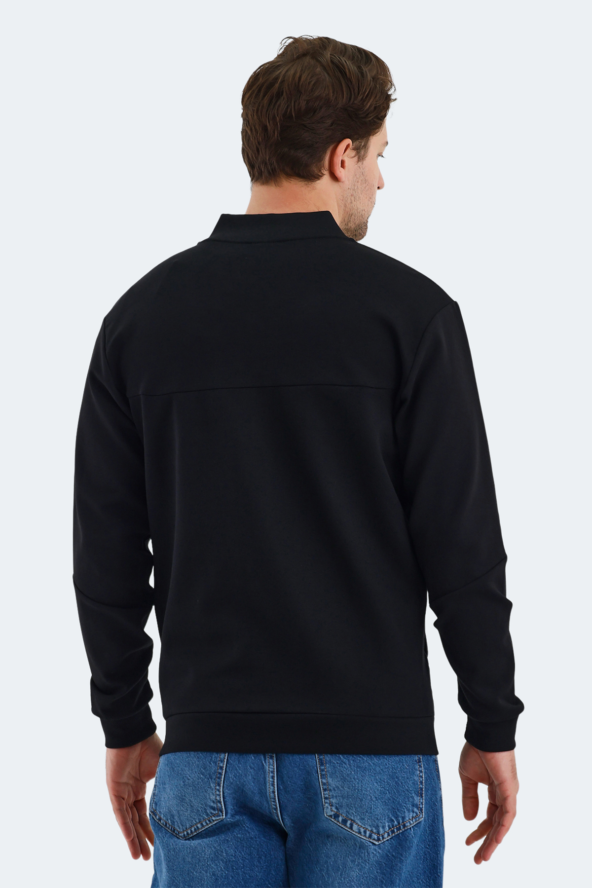 SLAZENGER VLAD Erkek Fermuarlı Sweatshirt Hırka Siyah görsel 6