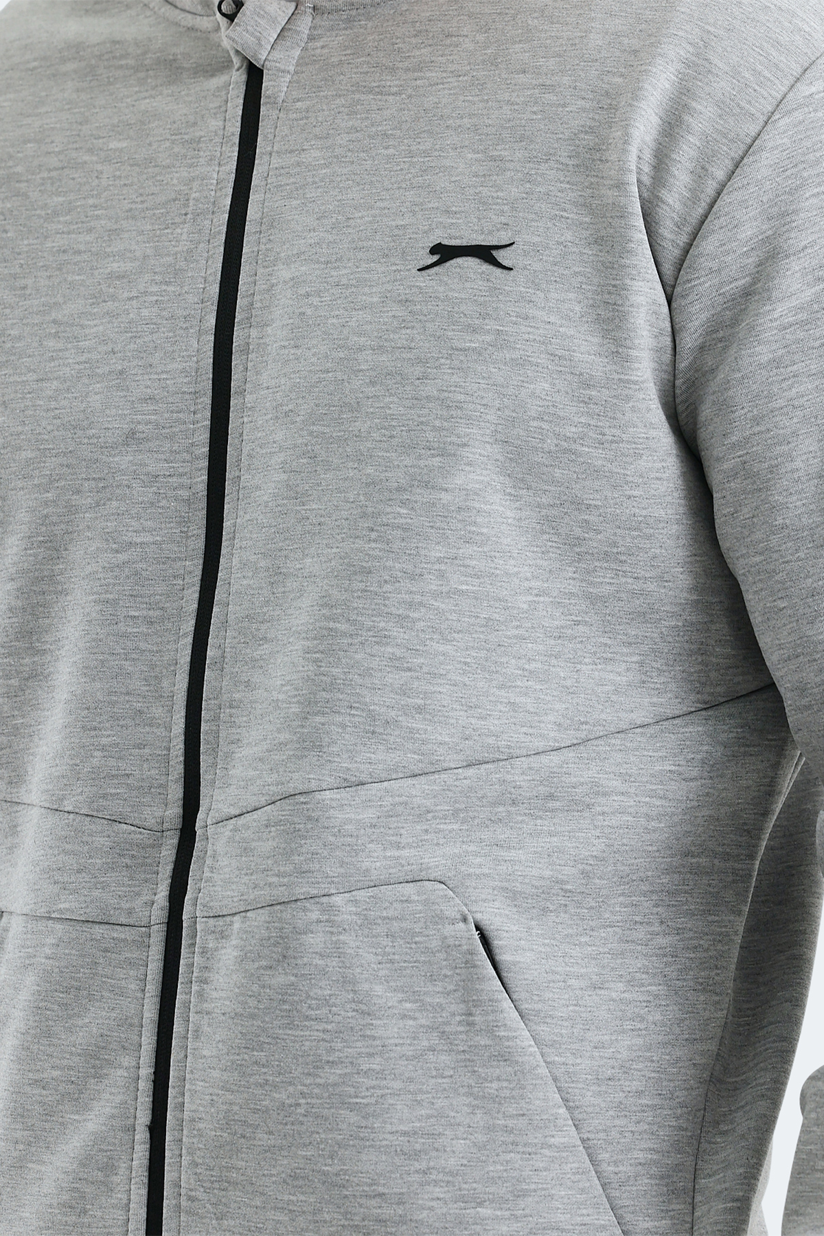 SLAZENGER VLAD Erkek Fermuarlı Sweatshirt Hırka Gri görsel 3