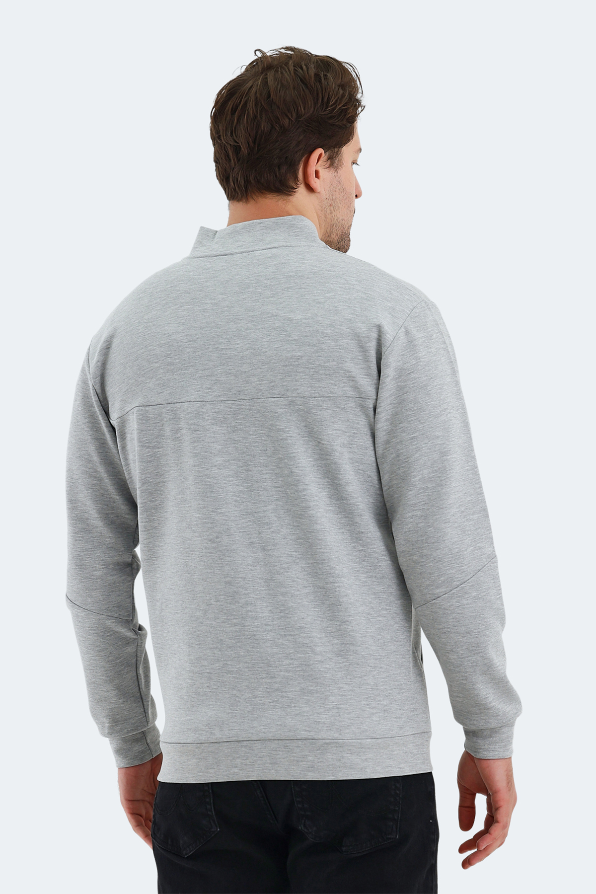 SLAZENGER VLAD Erkek Fermuarlı Sweatshirt Hırka Gri görsel 6