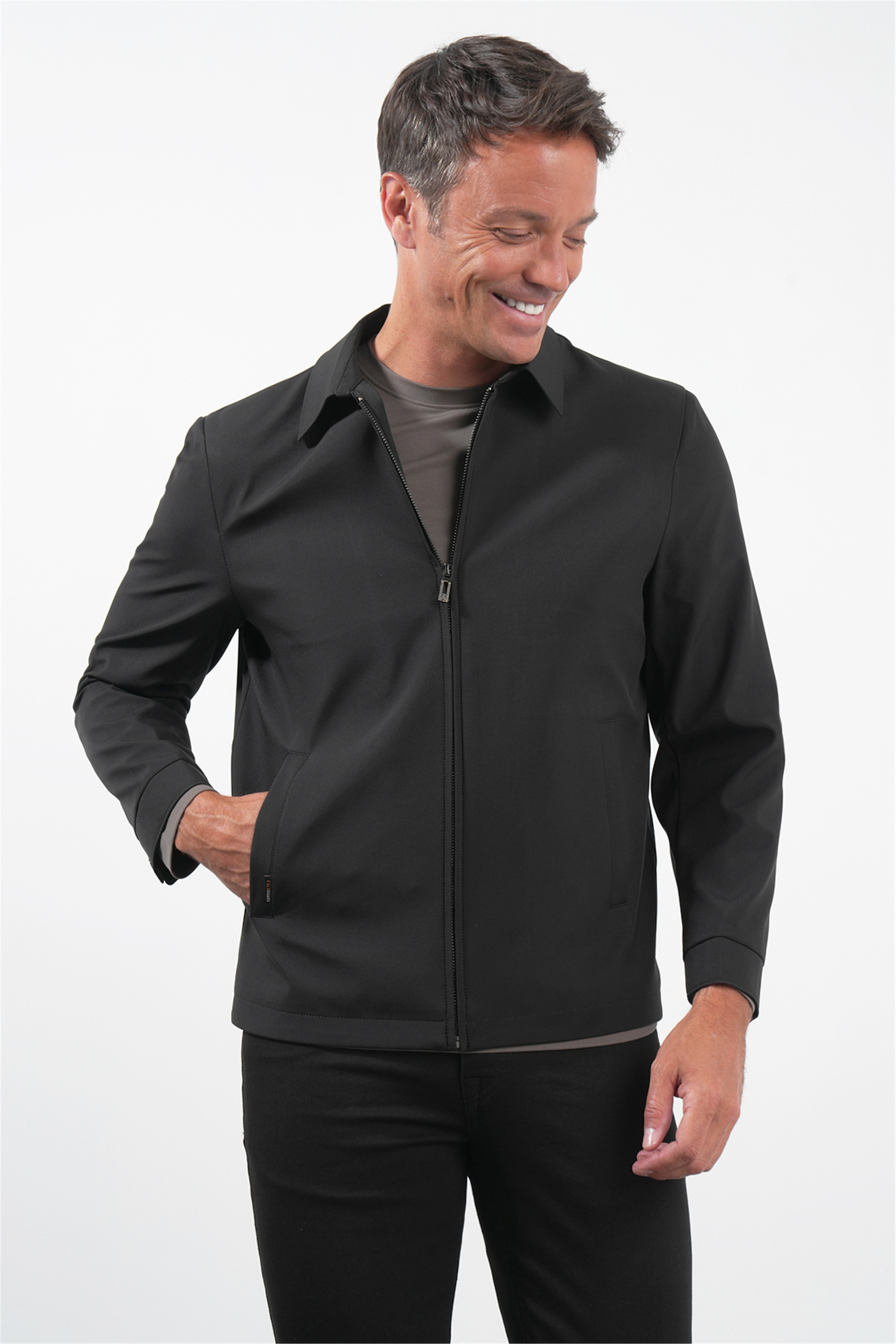 İMZA Siyah Berberi Yaka Slim Fit Ceket 1007260155 görsel 2