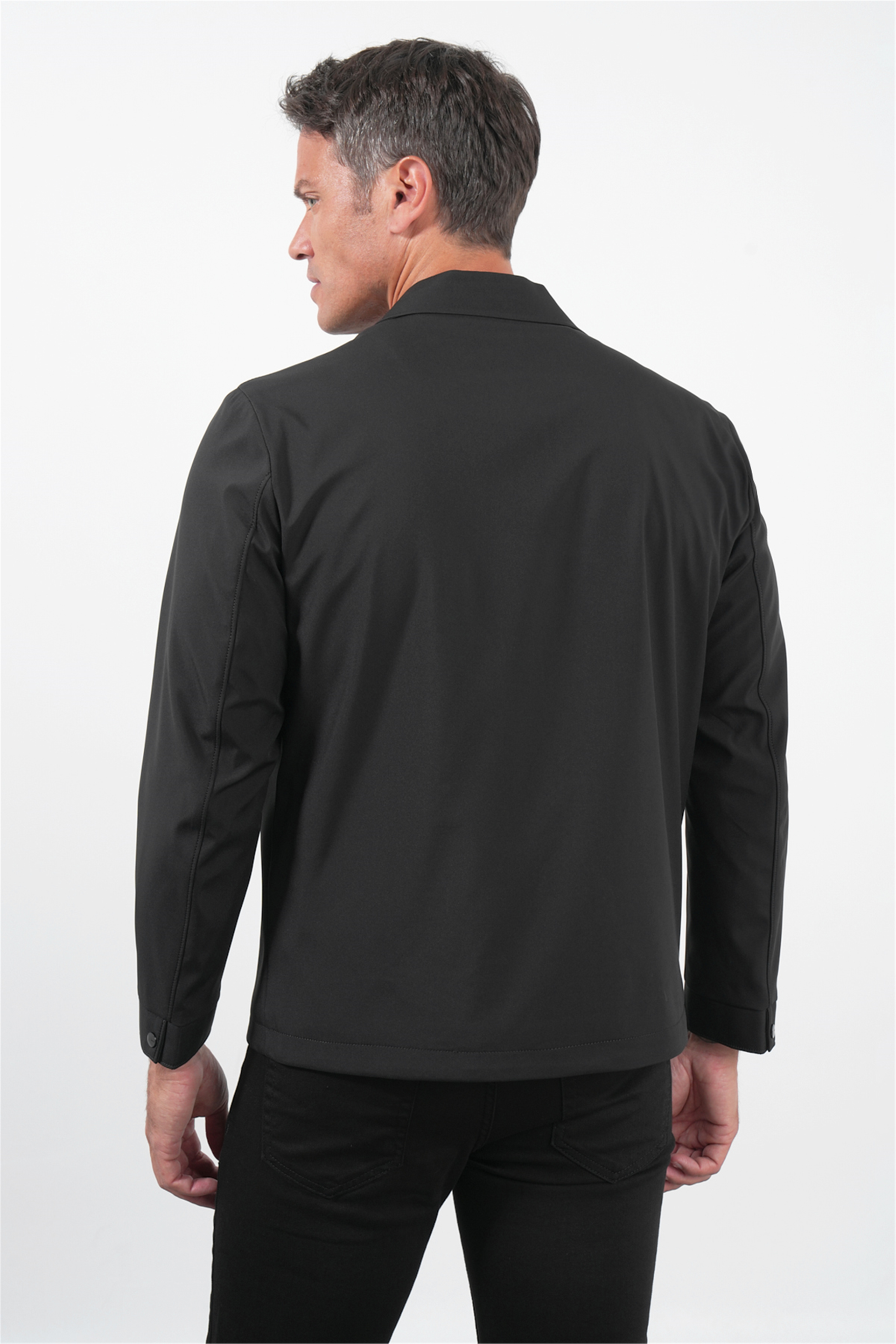 İMZA Siyah Berberi Yaka Slim Fit Ceket 1007260155 görsel 5