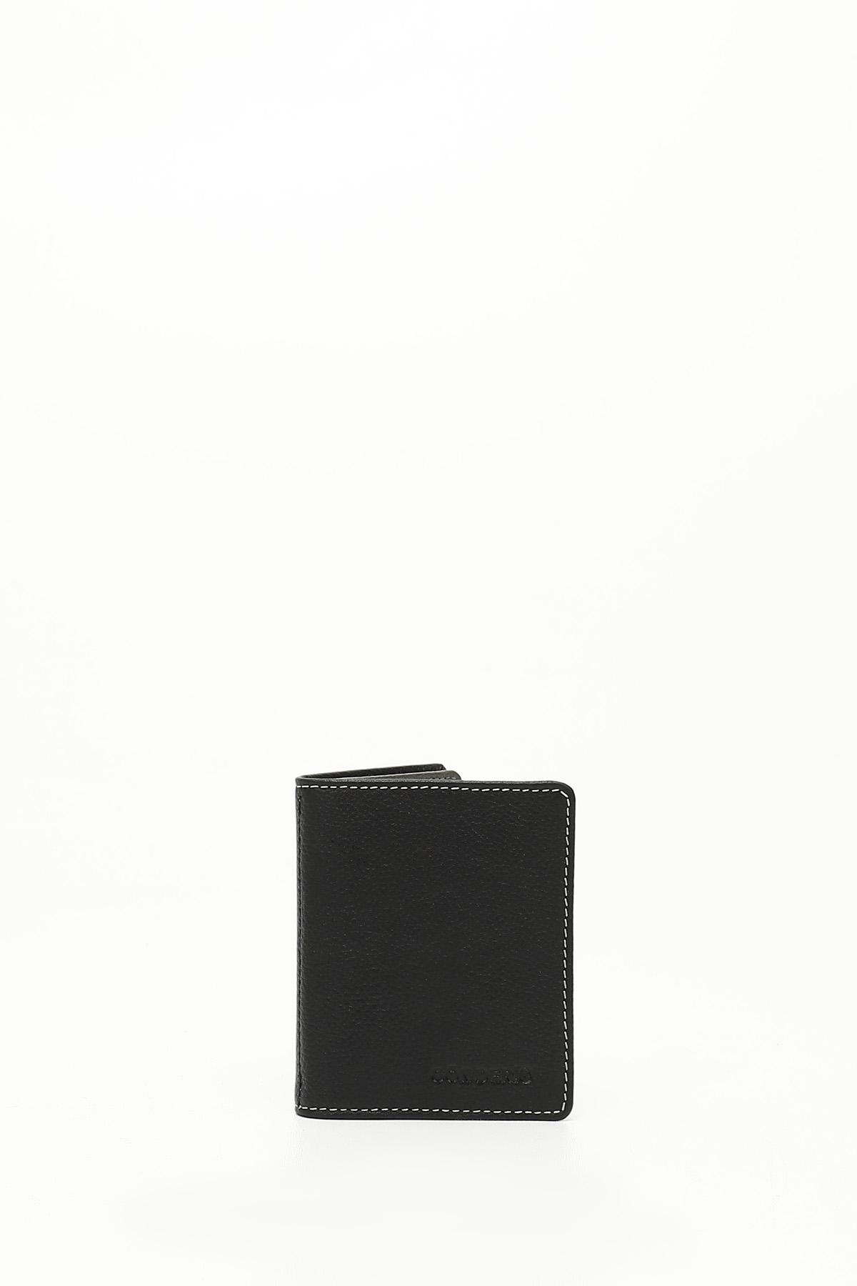 GÖNDERİ(R) SİYAH Hakiki Deri Unisex Kartlık 06499