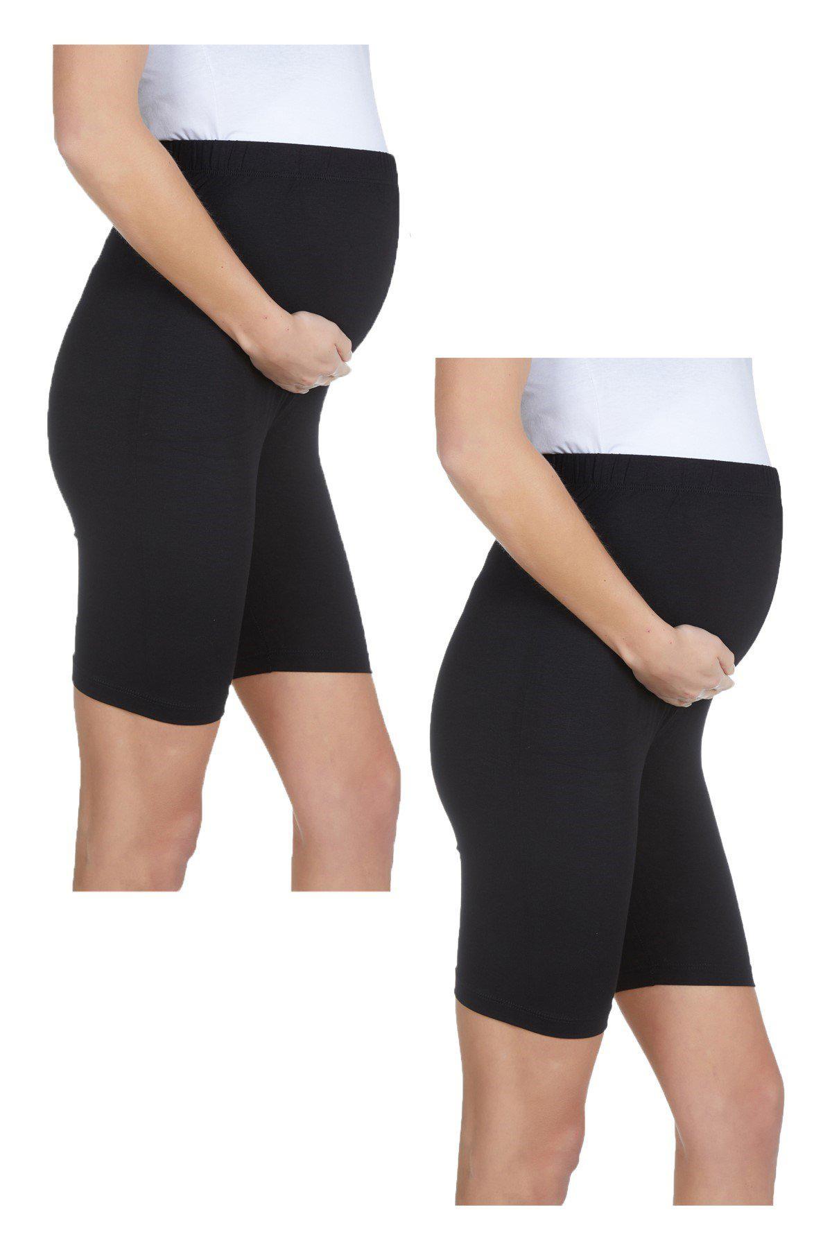 Luvmabelly Beli Ayarlamalı Kadın Hamile Şort Tayt 2'li