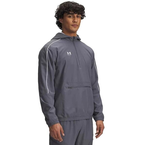 Under Armour Challenger Warmup Erkek Gri Kapüşonlu Ceket