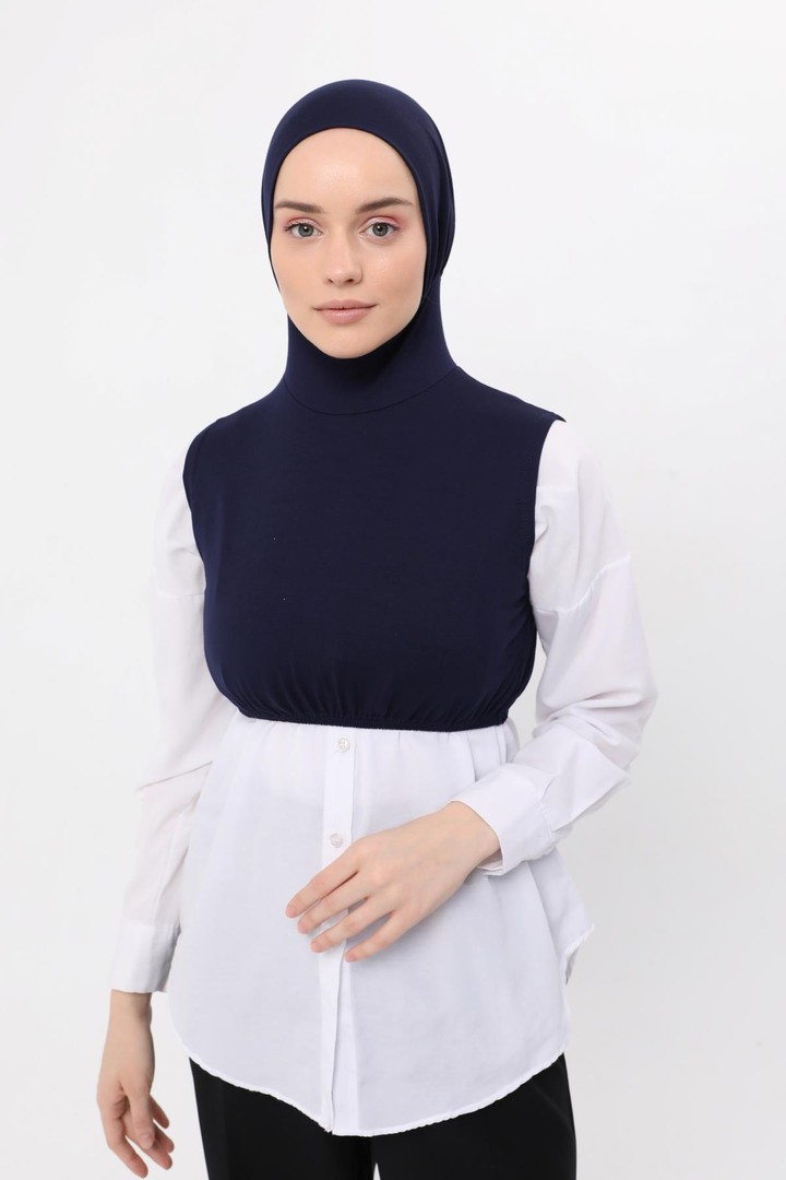 Altobeh Sıfır Kollu Boyunluklu Boneli Yarım Body