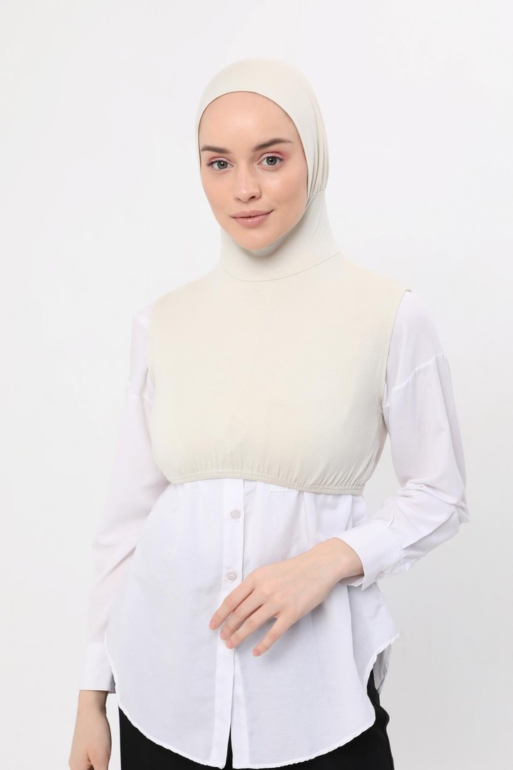 Altobeh Sıfır Kollu Boyunluklu Boneli Yarım Body görsel 2