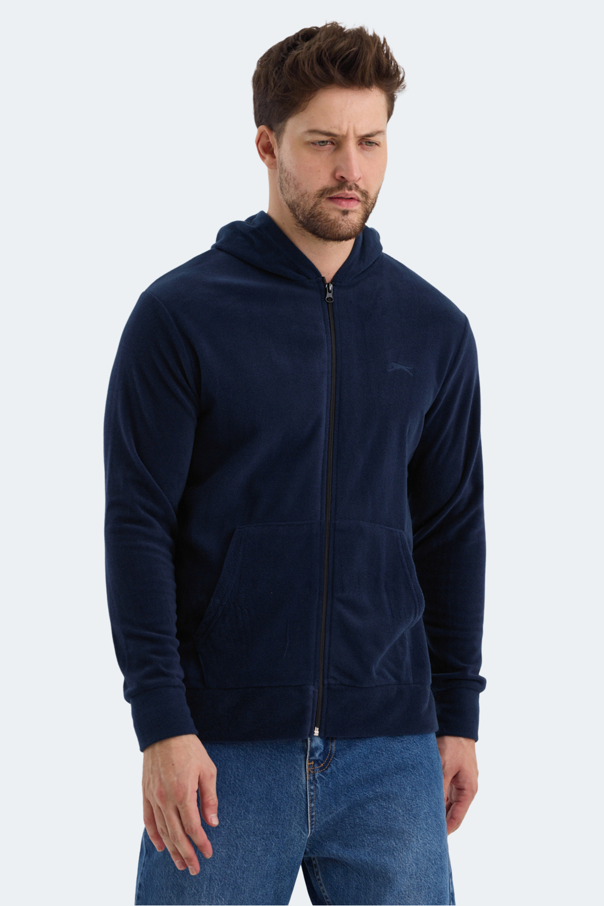 SLAZENGER SAMSON Erkek Fermuarlı Sweatshirt Hırka Lacivert görsel 6