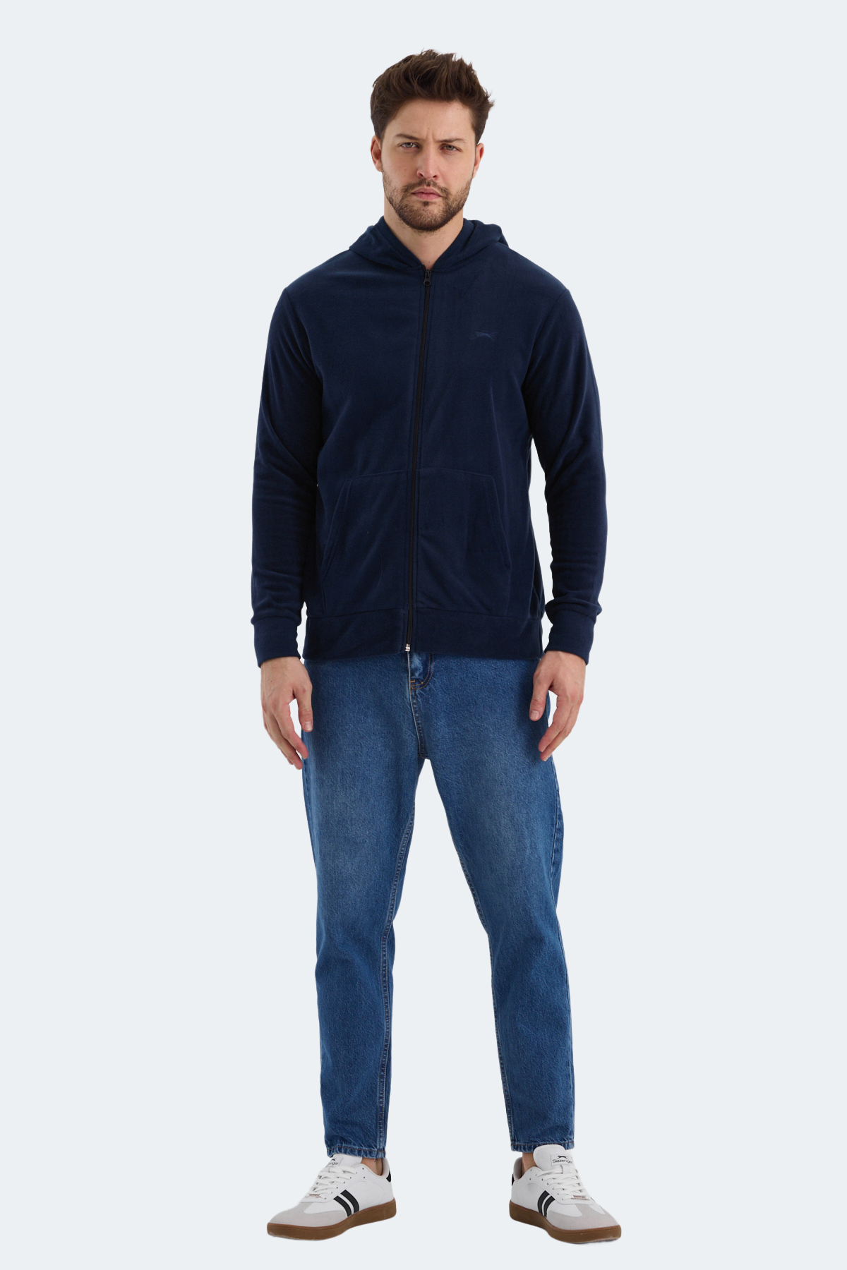 SLAZENGER SAMSON Erkek Fermuarlı Sweatshirt Hırka Lacivert görsel 7