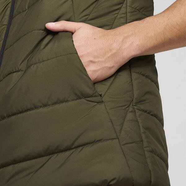 Puma Essential Padded Erkek Haki Dik Yaka Yelek görsel 4