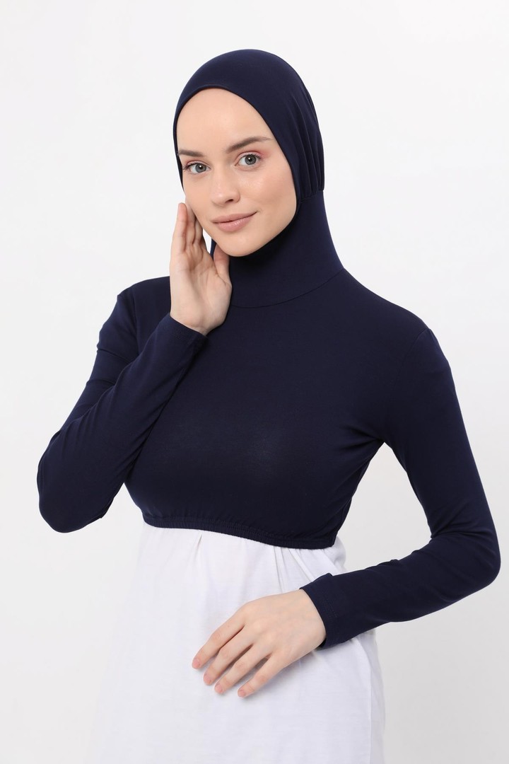 Altobeh Uzun Kollu Boyunluklu Boneli Yarım Body