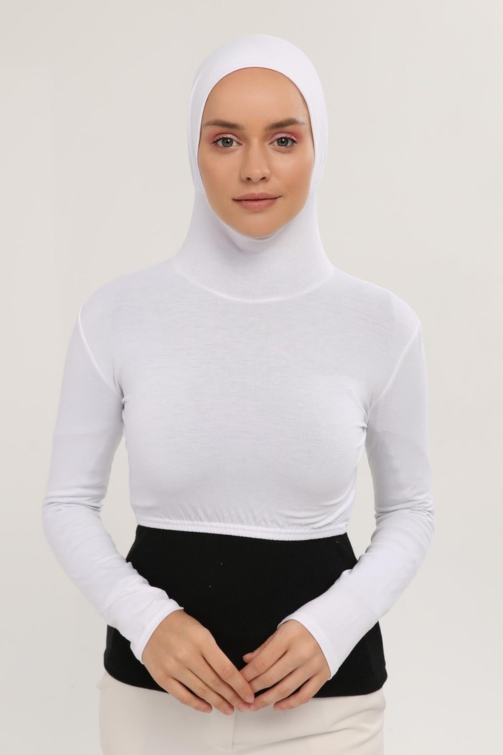 Altobeh Uzun Kollu Boyunluklu Boneli Yarım Body