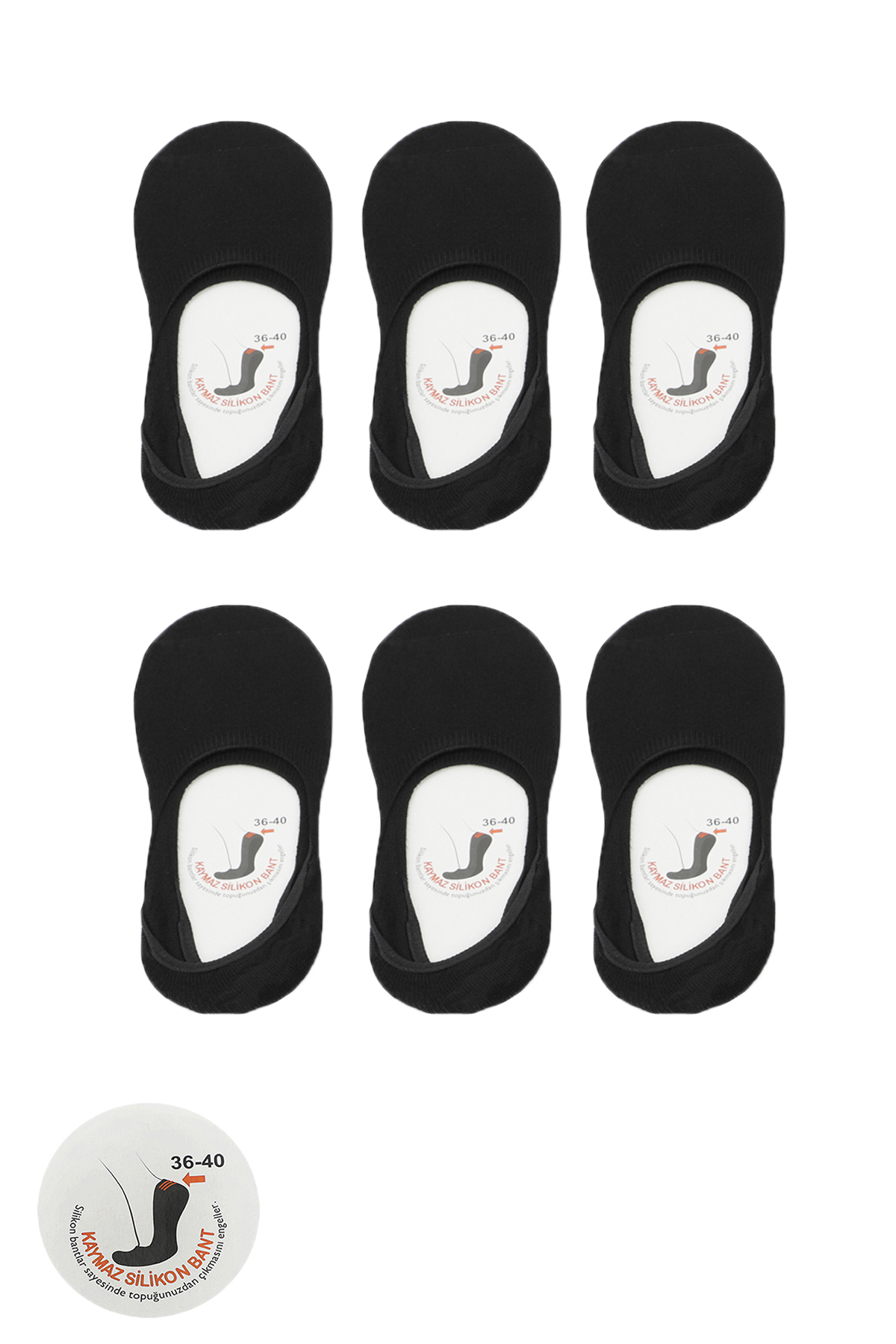 SLAZENGER JAMAR 6 lı Set Kadın Siyah Çorap