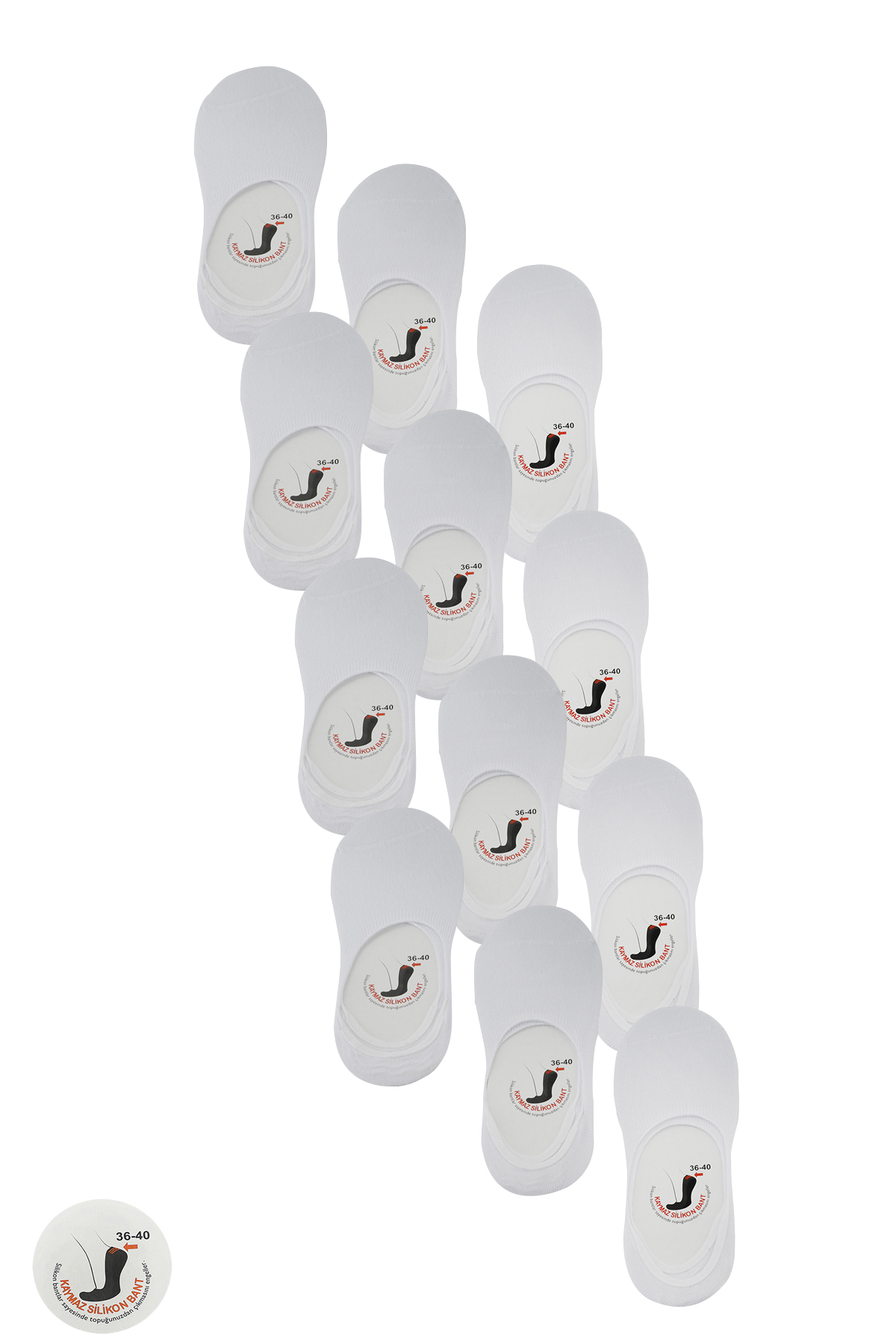 SLAZENGER JAMAR 12 li Set Kadın Beyaz Çorap