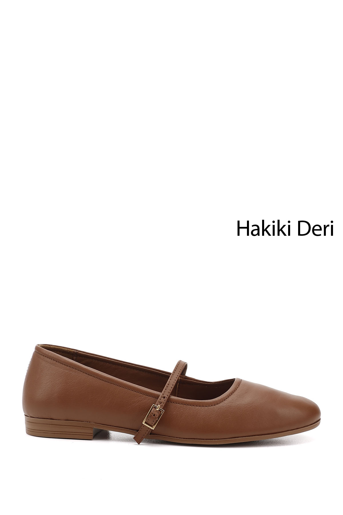 GÖNDERİ(R) Kadın KAHVERENGİ-TABA Hakiki Deri Babet