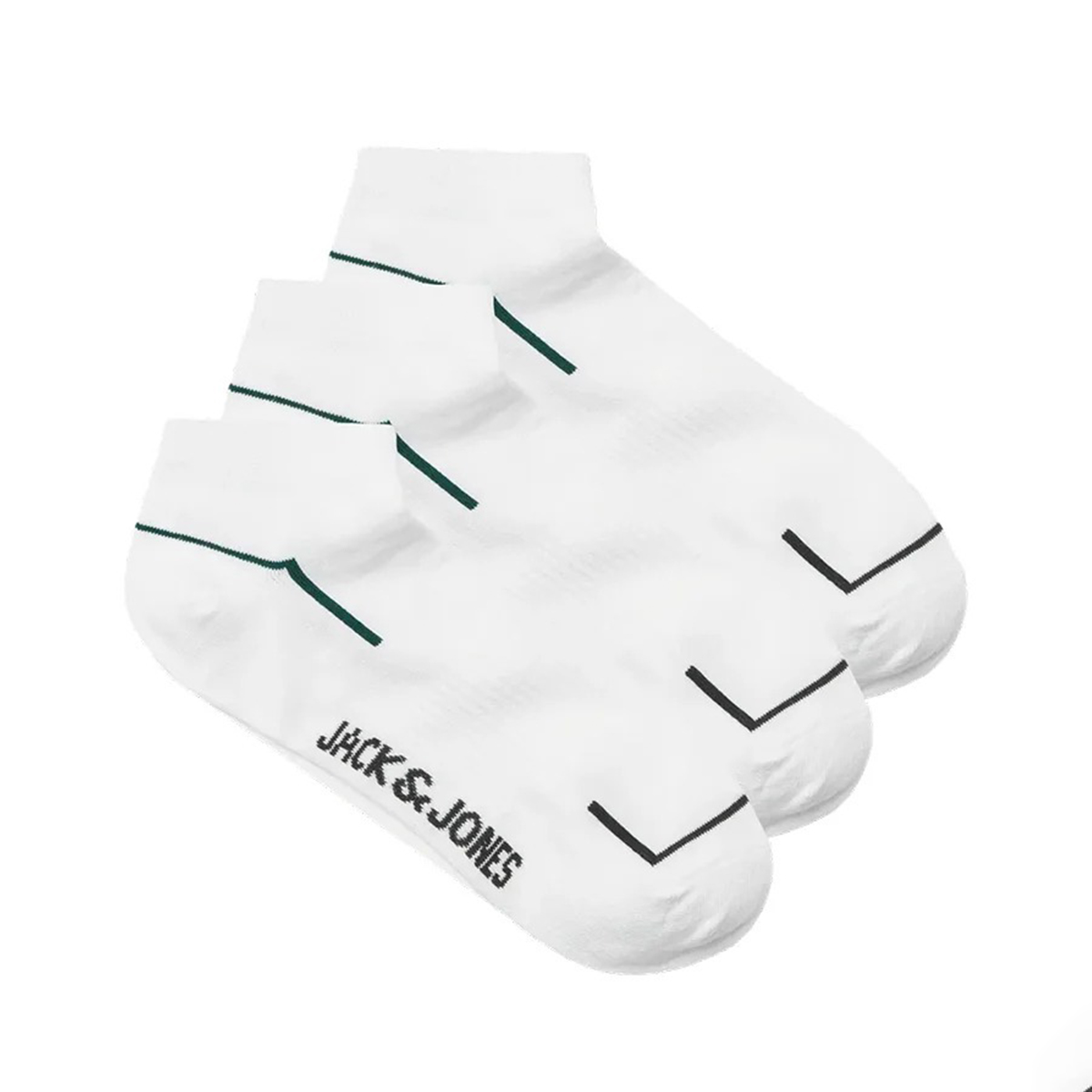 Jack & Jones Walter Şort Tennis 3' lü Erkek Beyaz Çorap