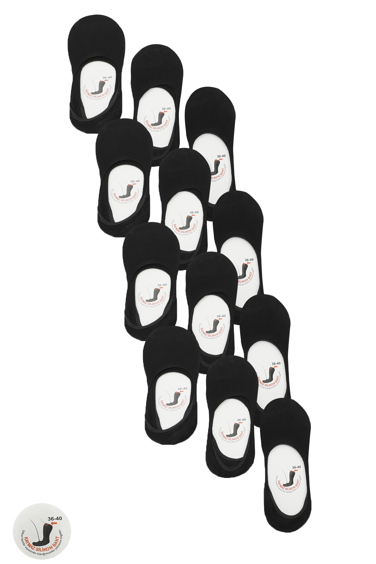 SLAZENGER JAMAR 12 li Set Kadın Siyah Çorap