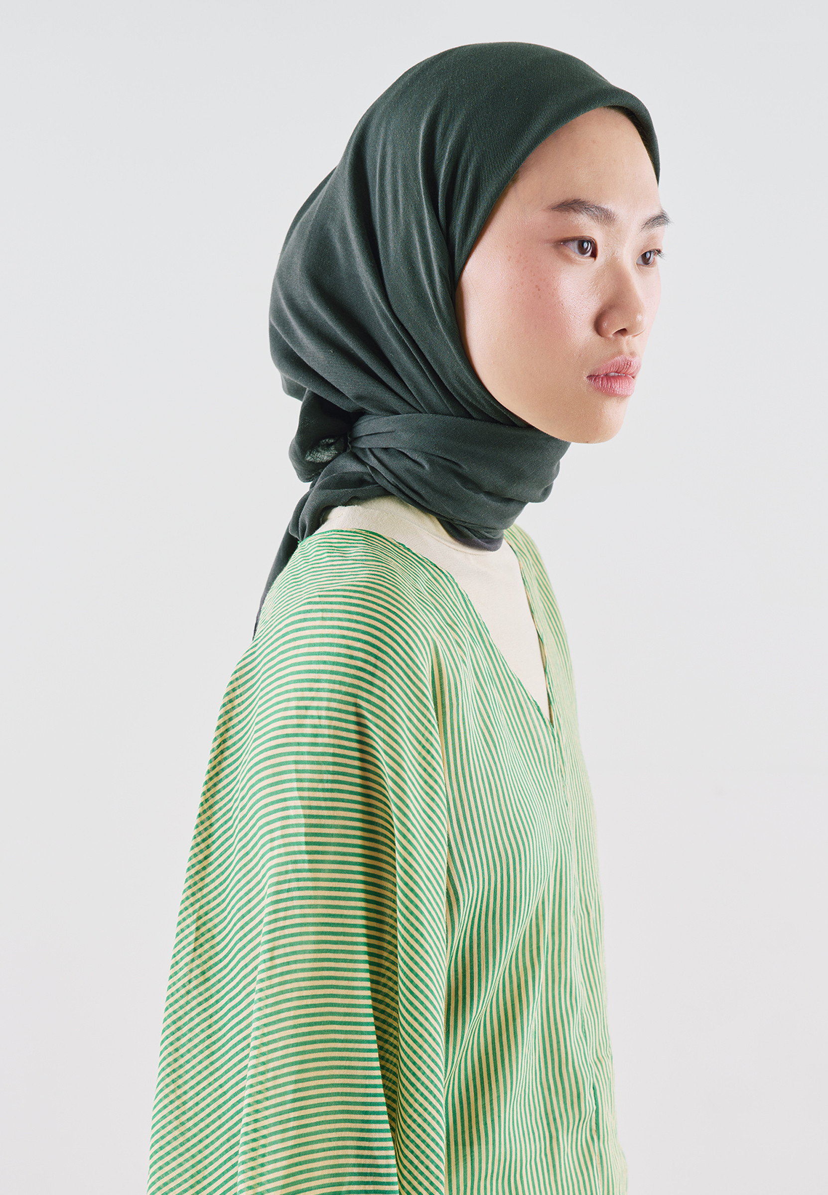 Fresh Scarfs Pamuk Keten Eşarp Antrasit görsel 4
