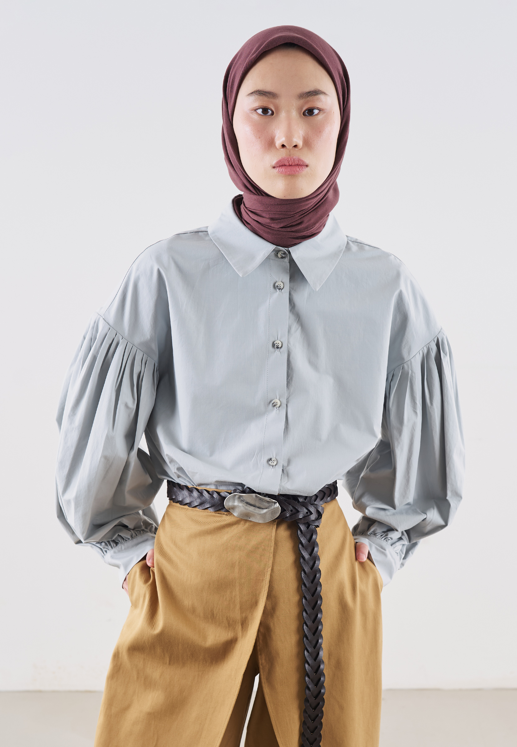 Fresh Scarfs Pamuk Keten Eşarp Kil