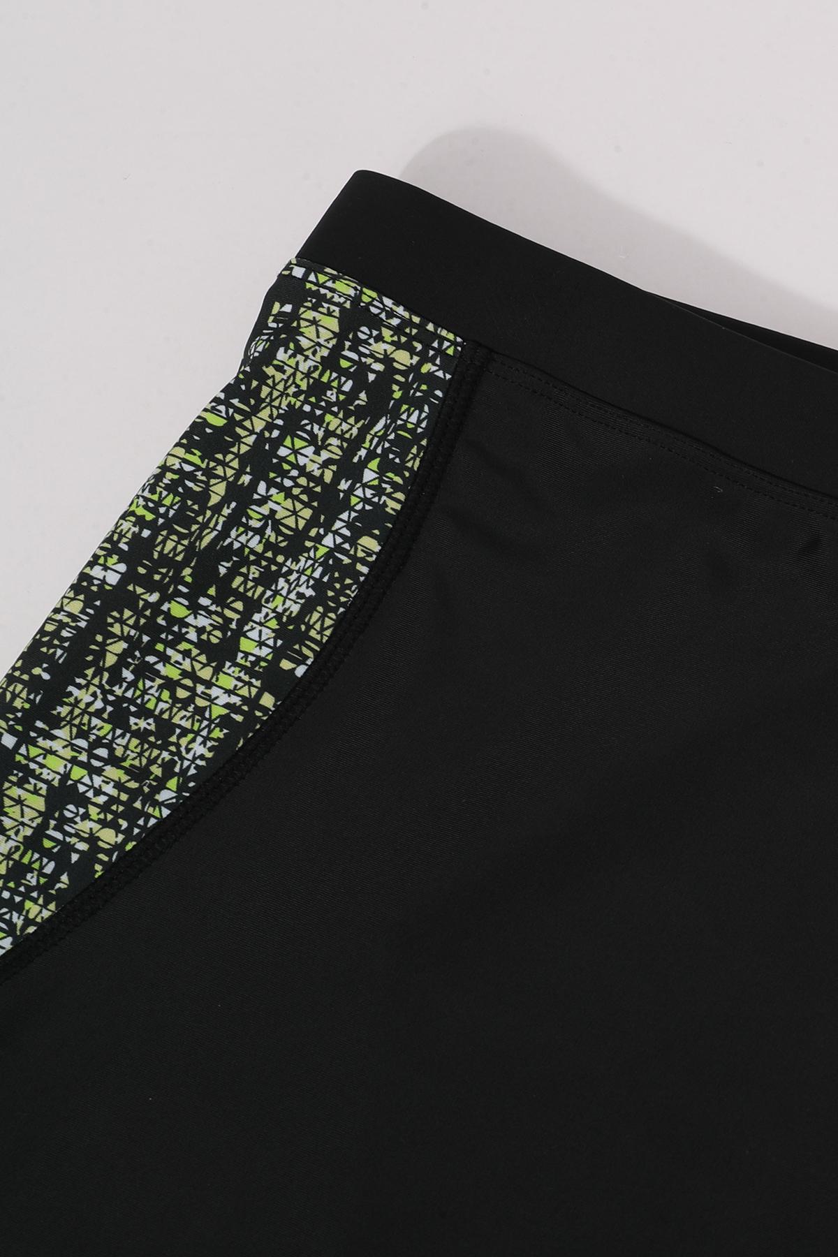 SLAZENGER Spl Boxer Sn43 Erkek Mayo Siyah / Yeşil görsel 3