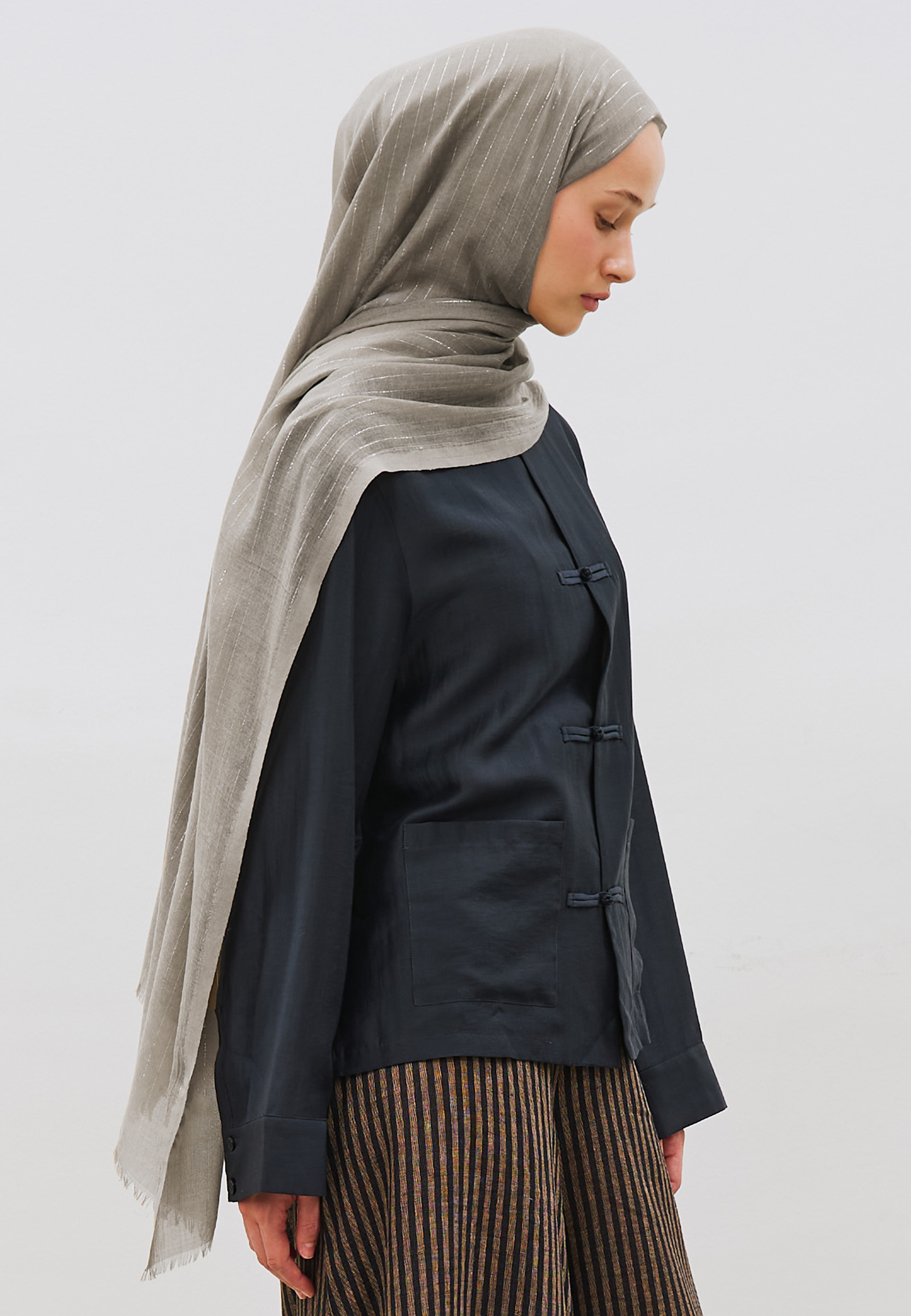 Fresh Scarfs Işıltılı Vual Şal Vizon