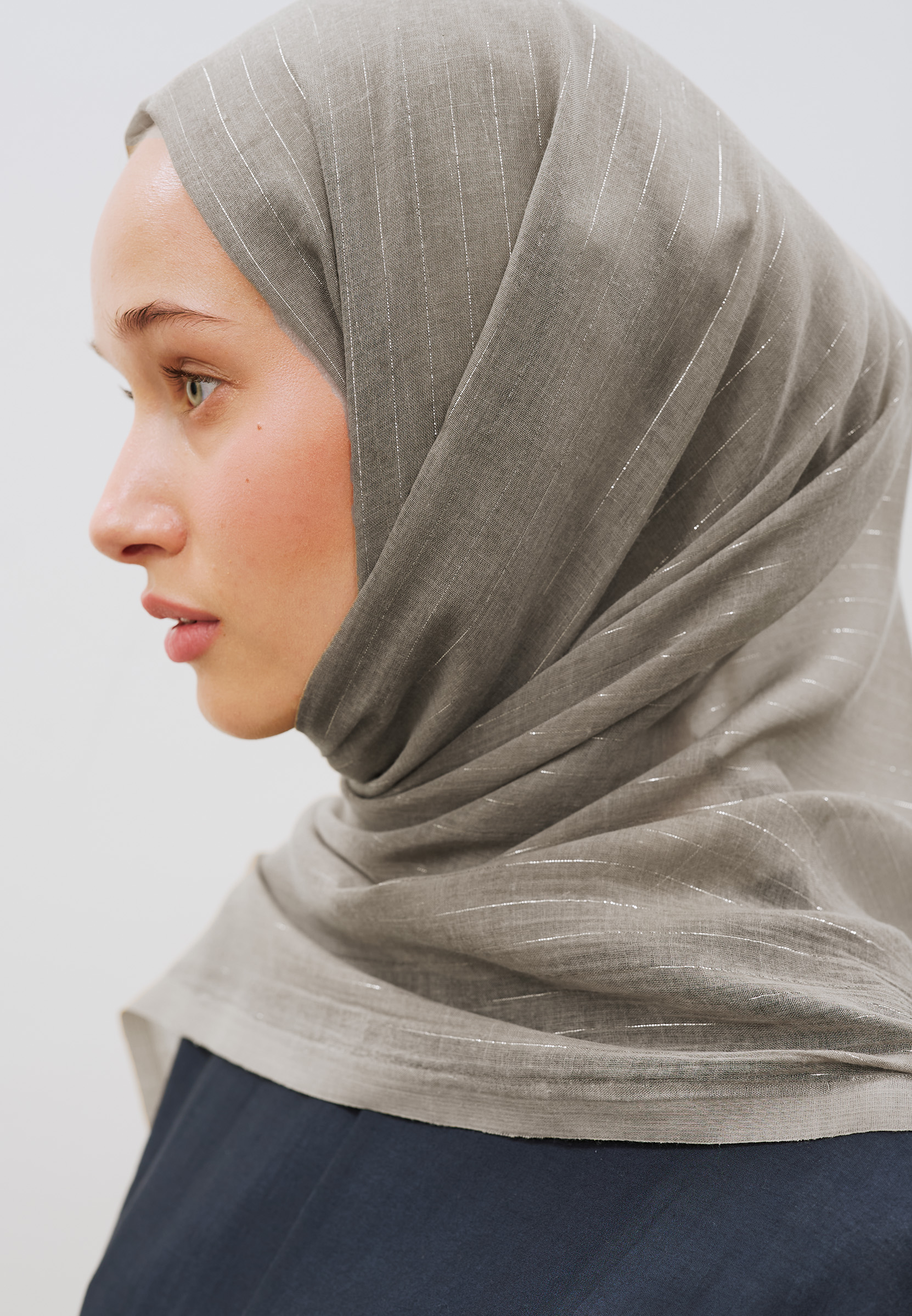 Fresh Scarfs Işıltılı Vual Şal Vizon görsel 3