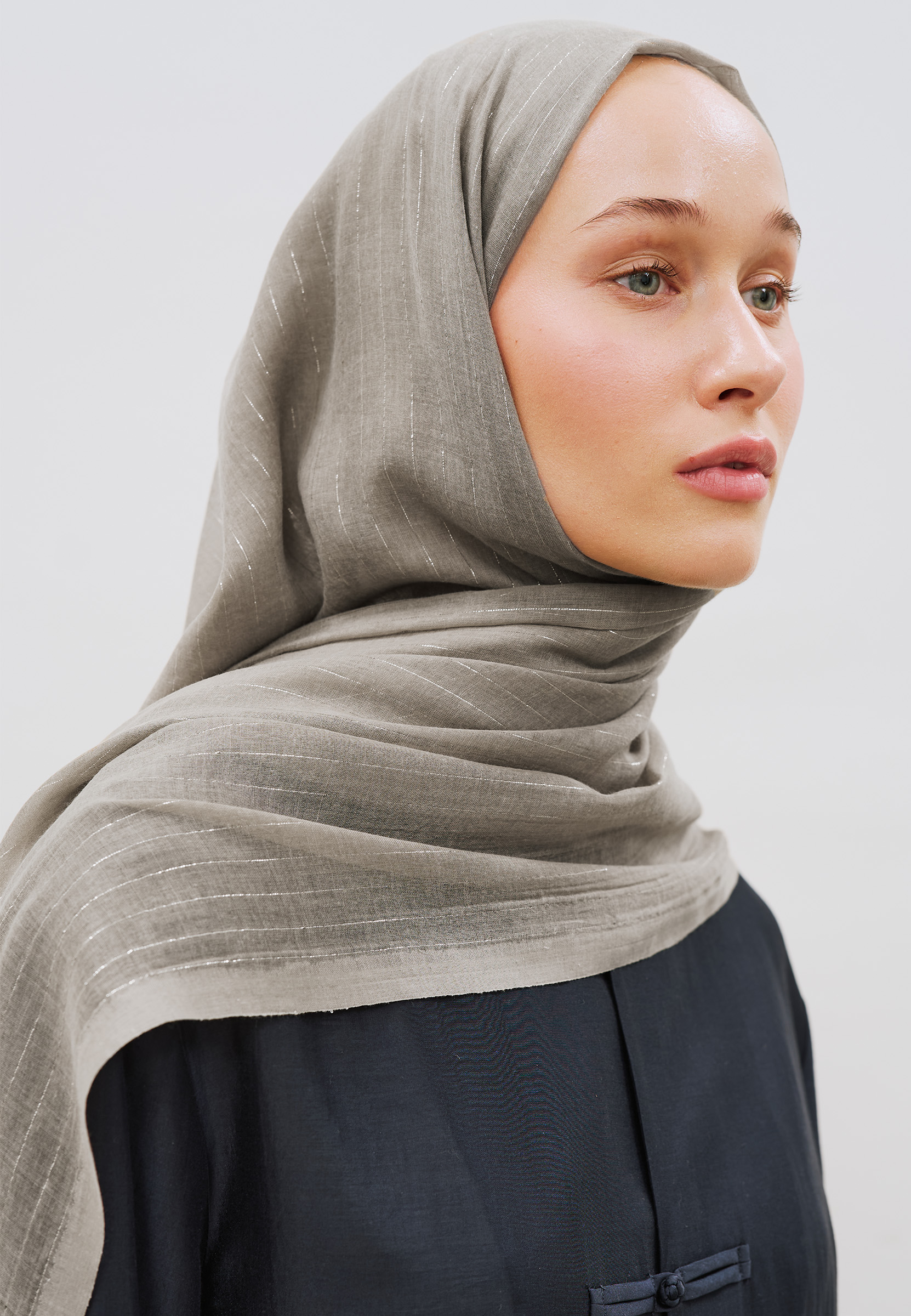 Fresh Scarfs Işıltılı Vual Şal Vizon görsel 5