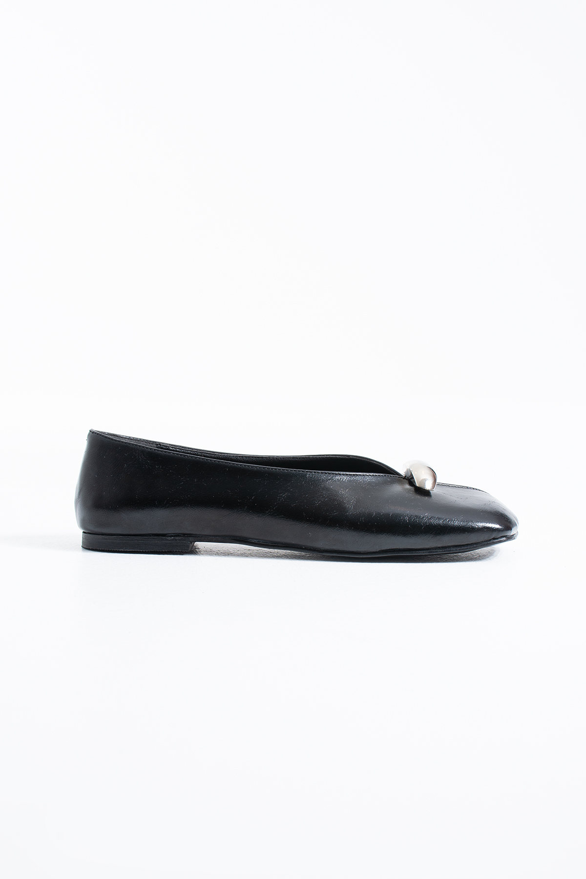 DUXAL SHOES Dawn Kadın Metal Aksesuarlı Kare Burun Babet görsel 4