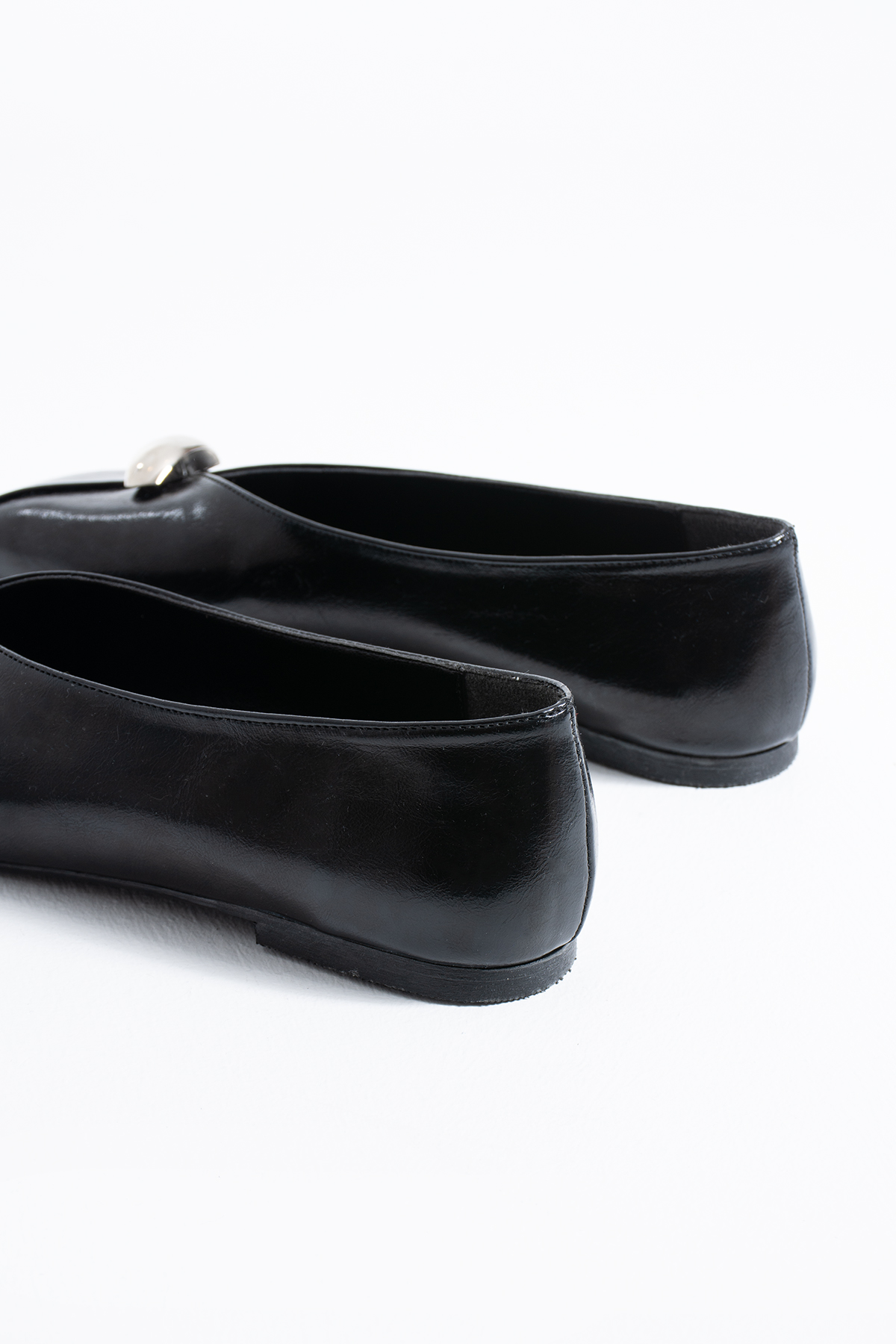 DUXAL SHOES Dawn Kadın Metal Aksesuarlı Kare Burun Babet görsel 5