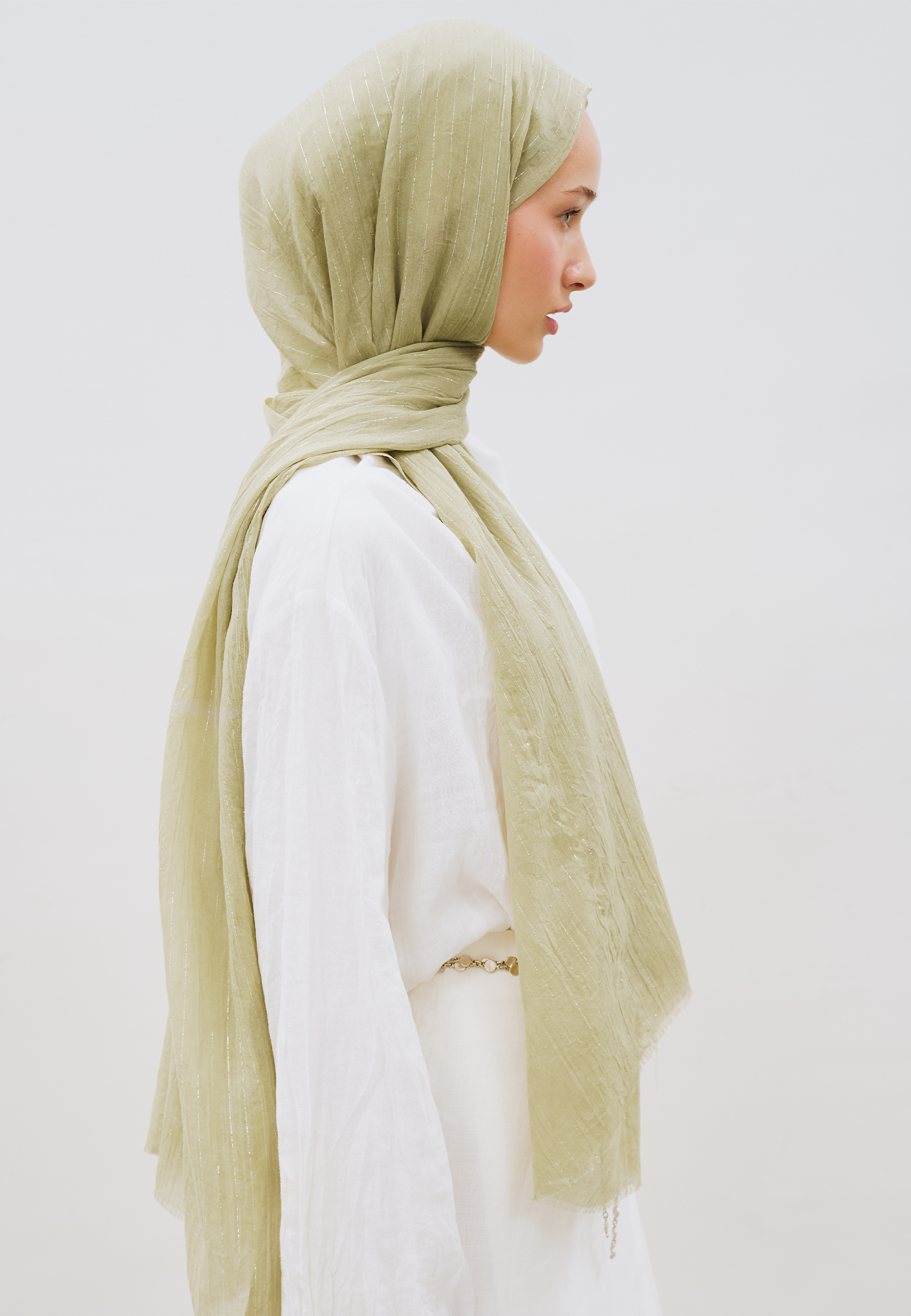 Fresh Scarfs Işıltılı Vual Şal Adaçayı görsel 2